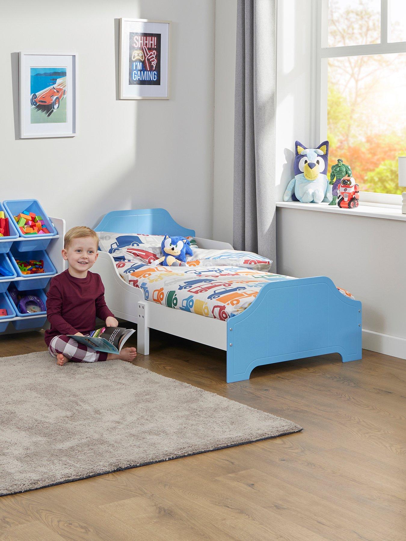 Image 3 of 7 of Liberty House Two Tone Toddler Bed - White &amp; Blue