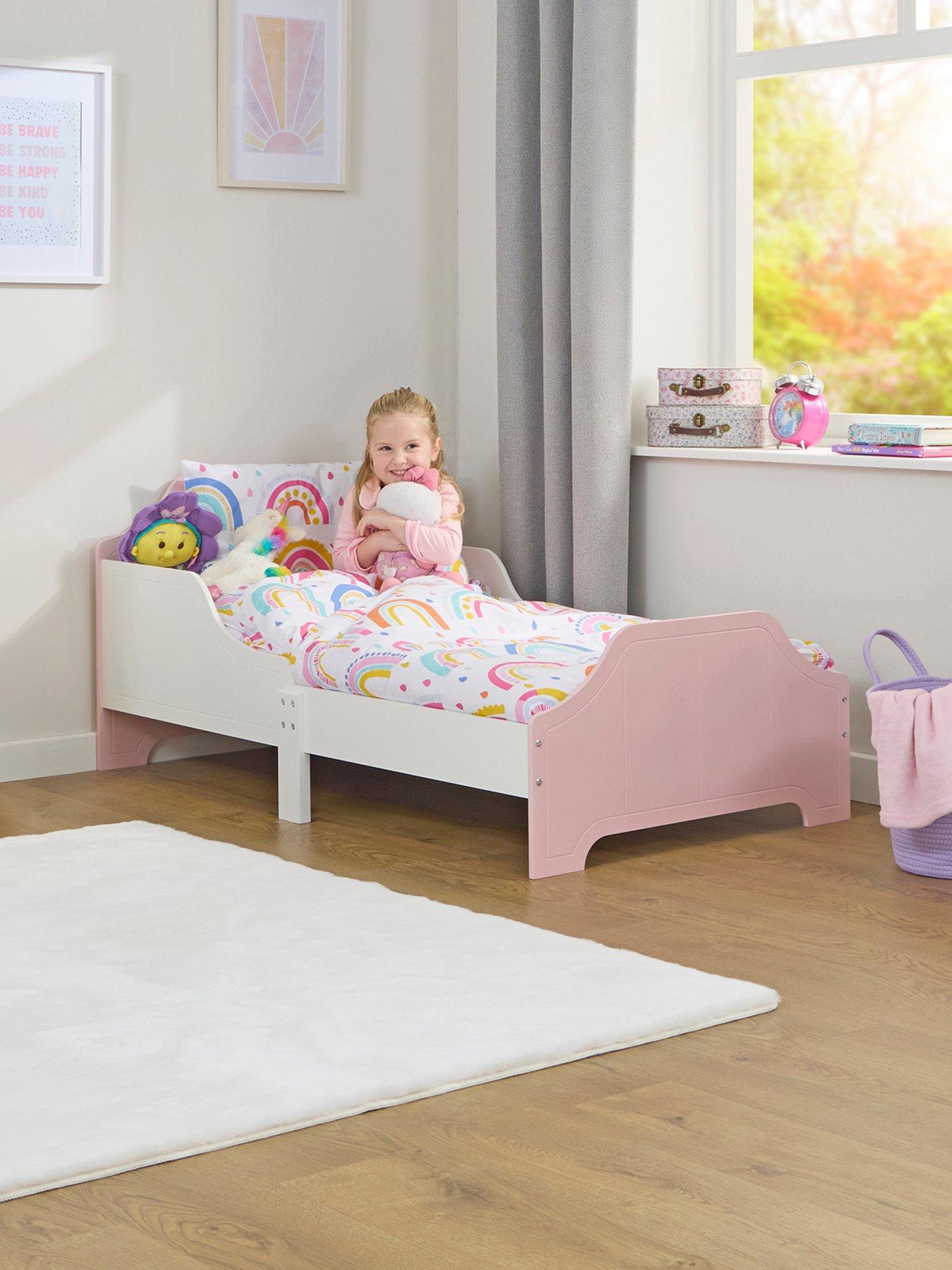 Image 6 of 7 of Liberty House Two Tone Toddler Bed - White &amp; Pink