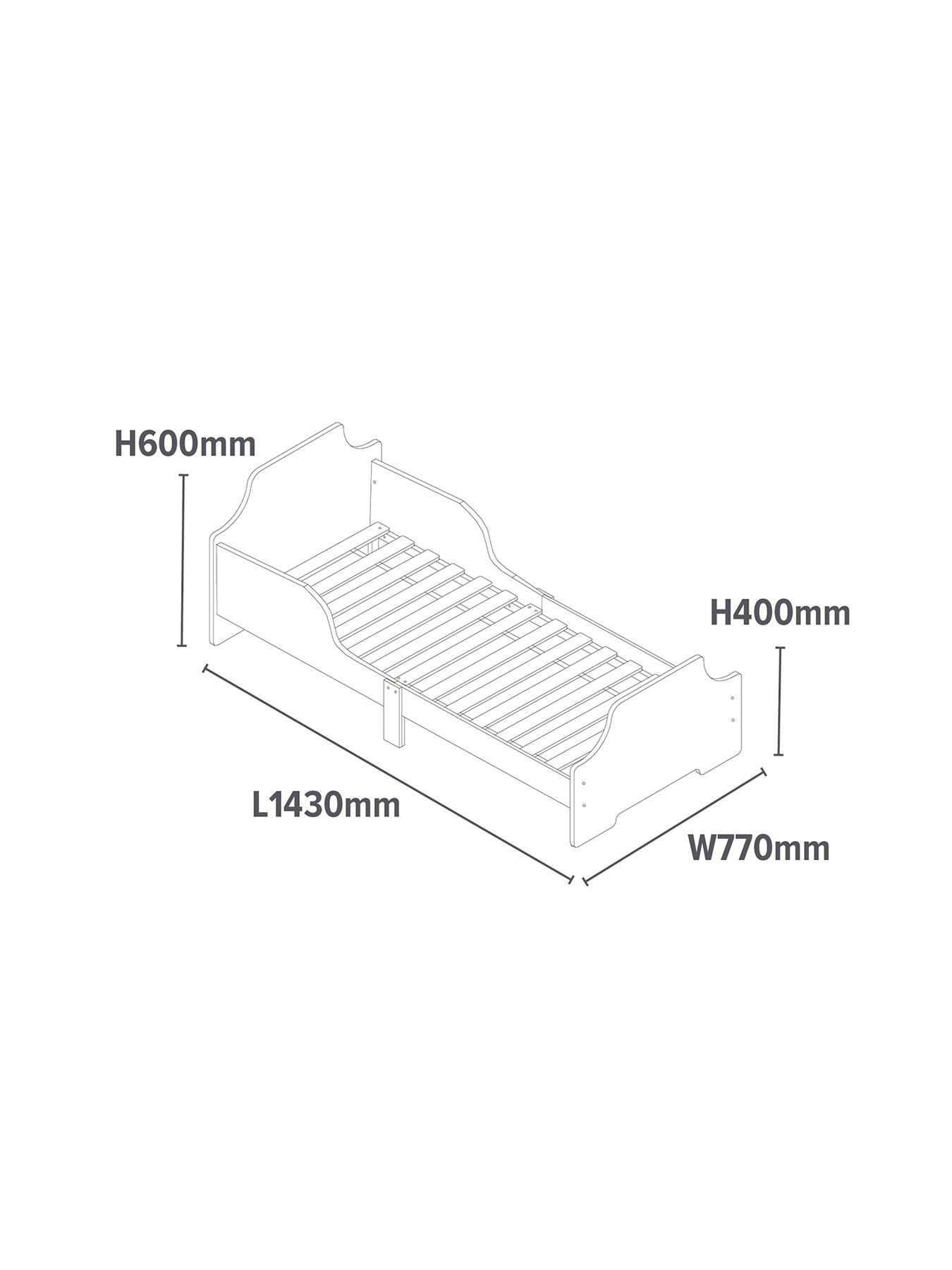 Image 7 of 7 of Liberty House Two Tone Toddler Bed - White &amp; Pink