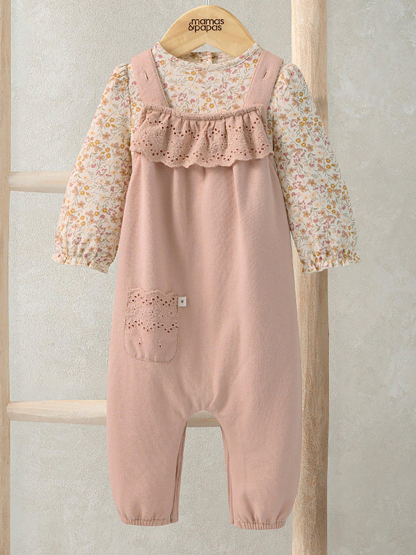 mamas-papas-baby-girls-2-piece-broderie-dungarees-amp-bodysuit-set-pink