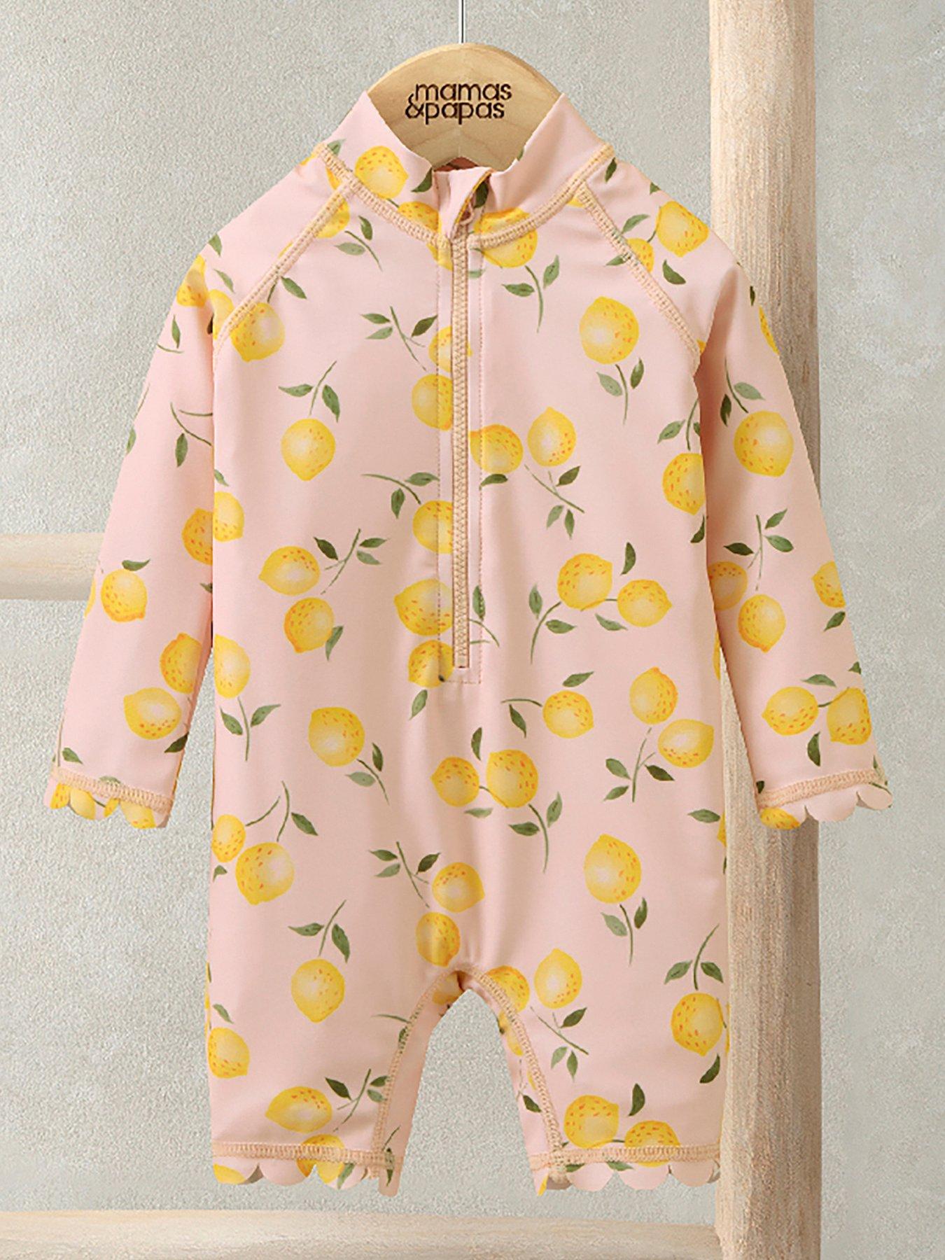 mamas-papas-baby-girls-lemon-print-rashsuit-pink