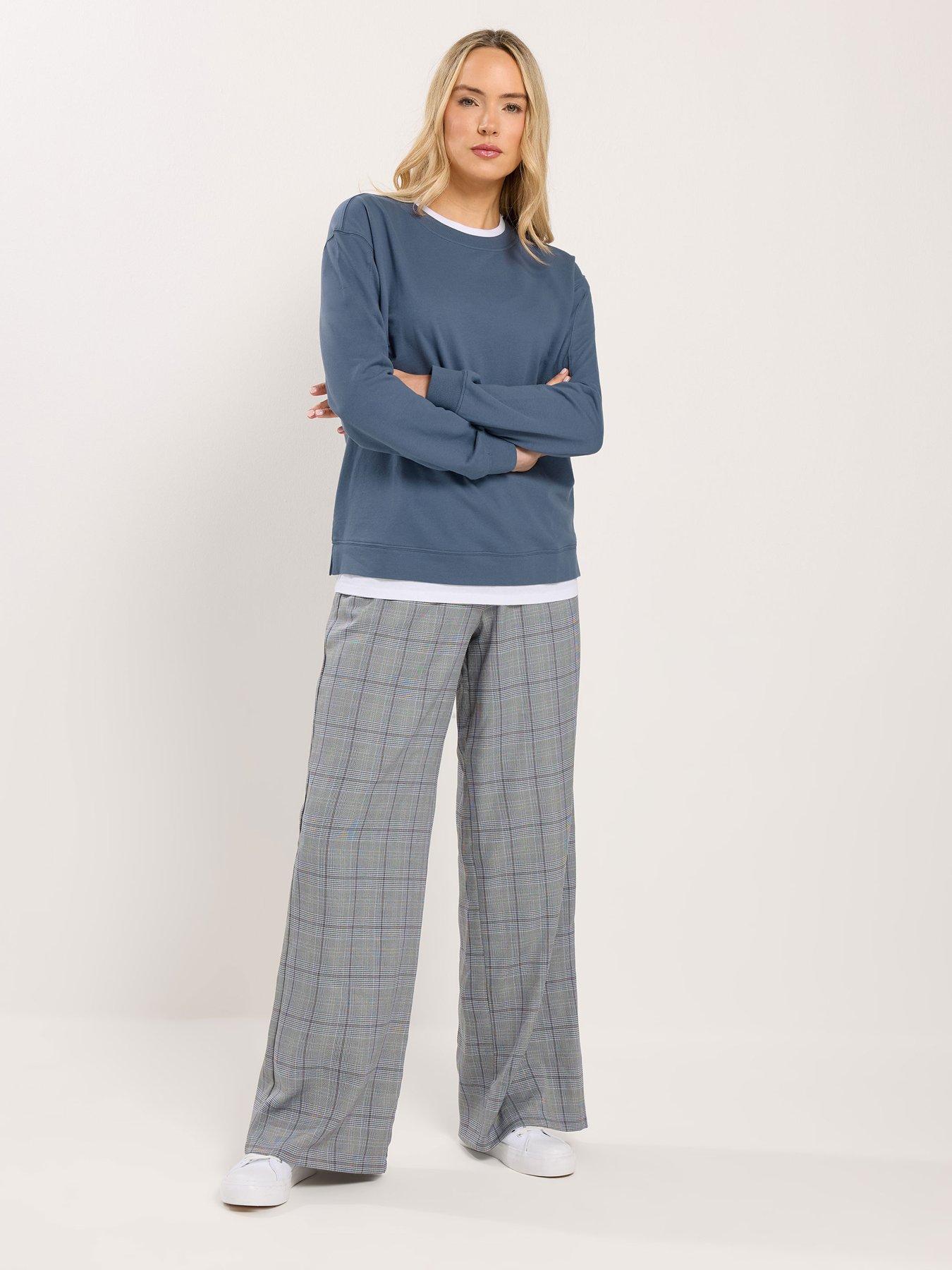  image of long-tall-sally-faux-layer-top-blue