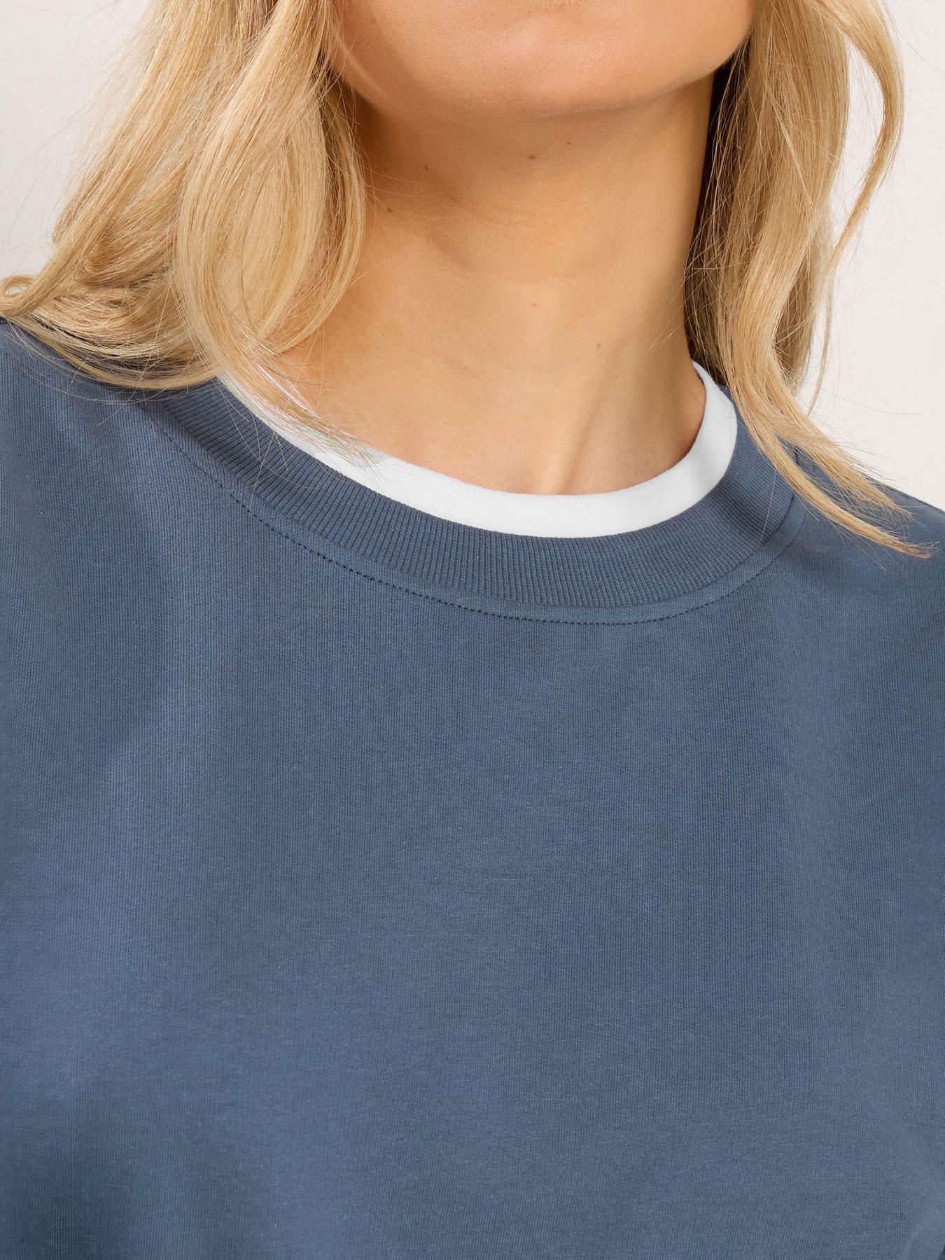  image of long-tall-sally-faux-layer-top-blue