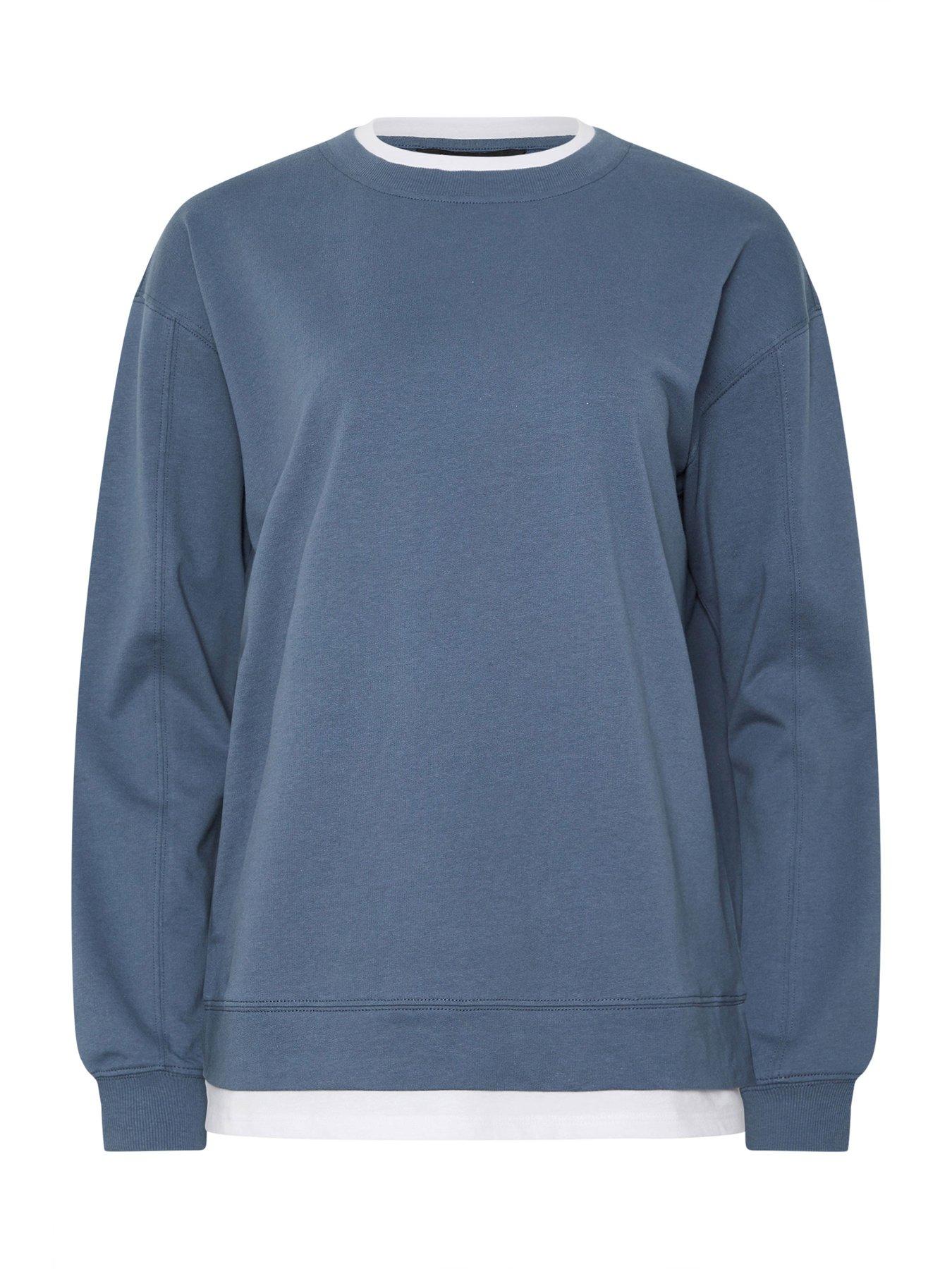  image of long-tall-sally-faux-layer-top-blue