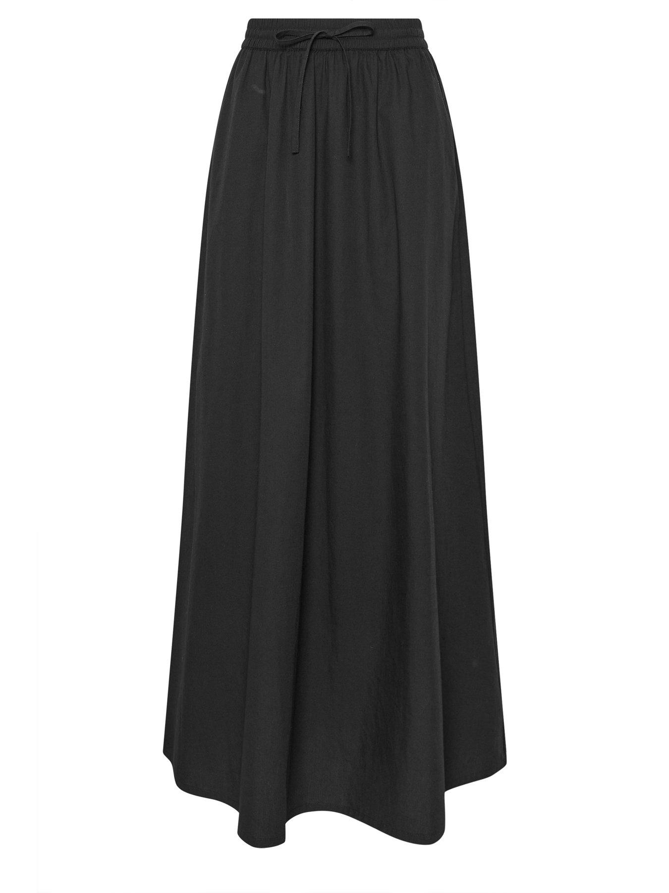  image of long-tall-sally-pull-on-maxi-skirt-black