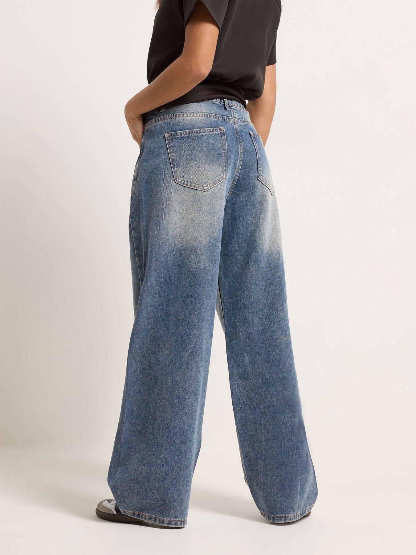 Image 2 of 6 of PixieGirl Petite Balloon Jeans - Blue