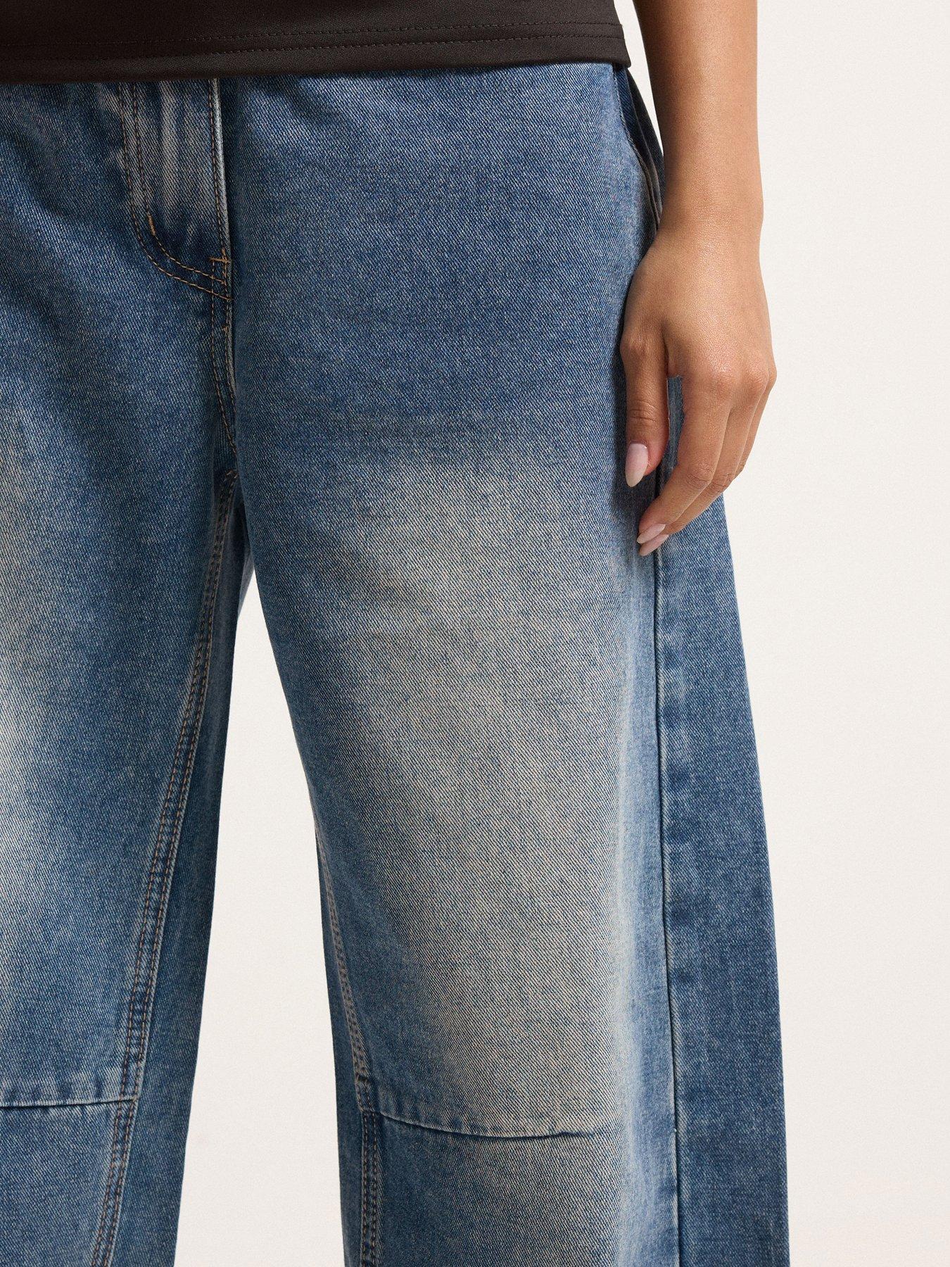 Image 5 of 6 of PixieGirl Petite Balloon Jeans - Blue
