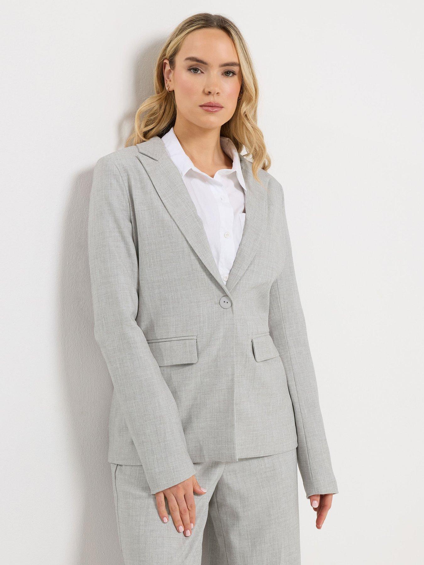 Image 1 of 5 of Long Tall Sally Tailored Blazer - Grey
