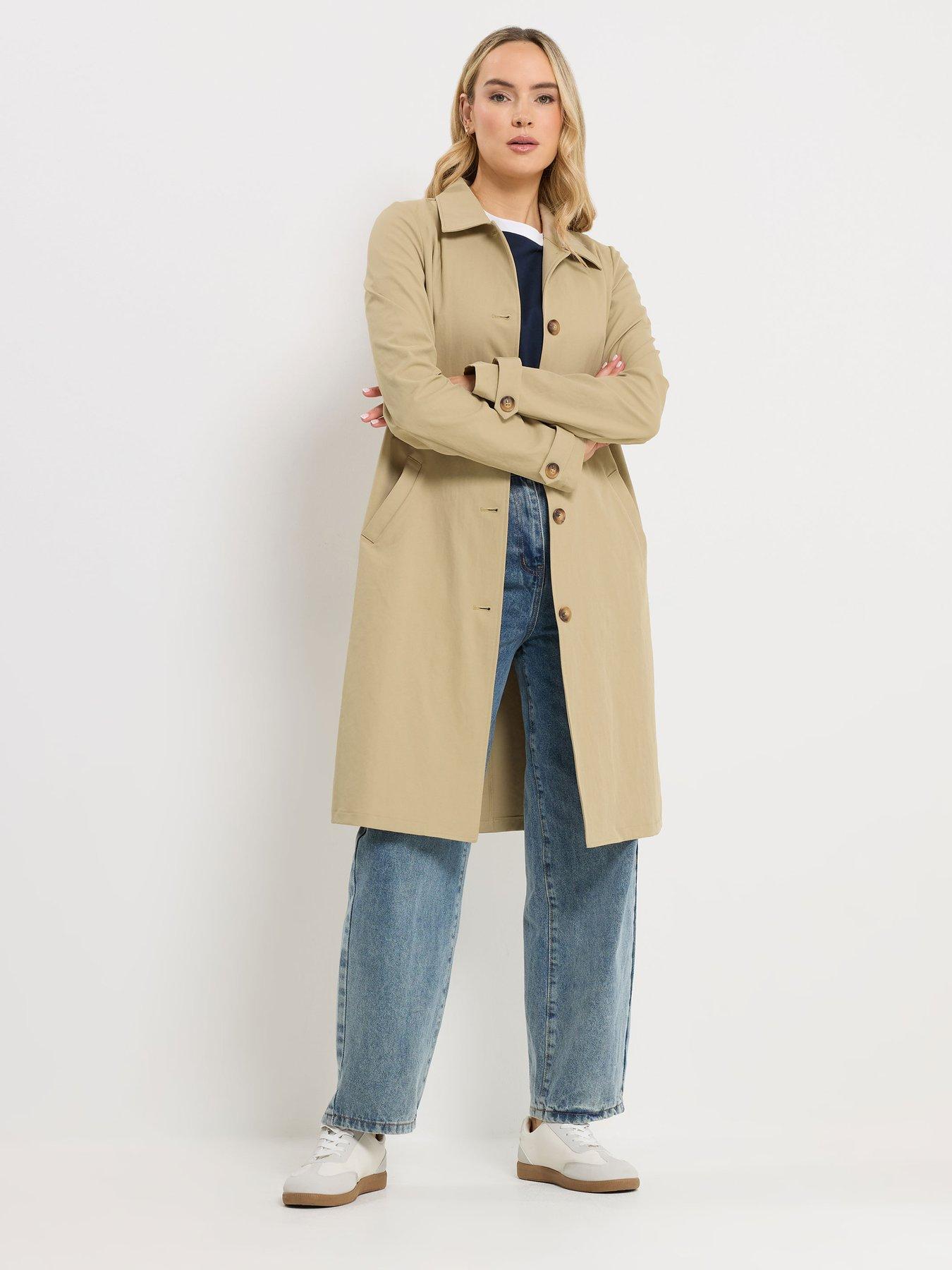 Image 3 of 5 of Long Tall Sally Tall Button Car Coat - Cream