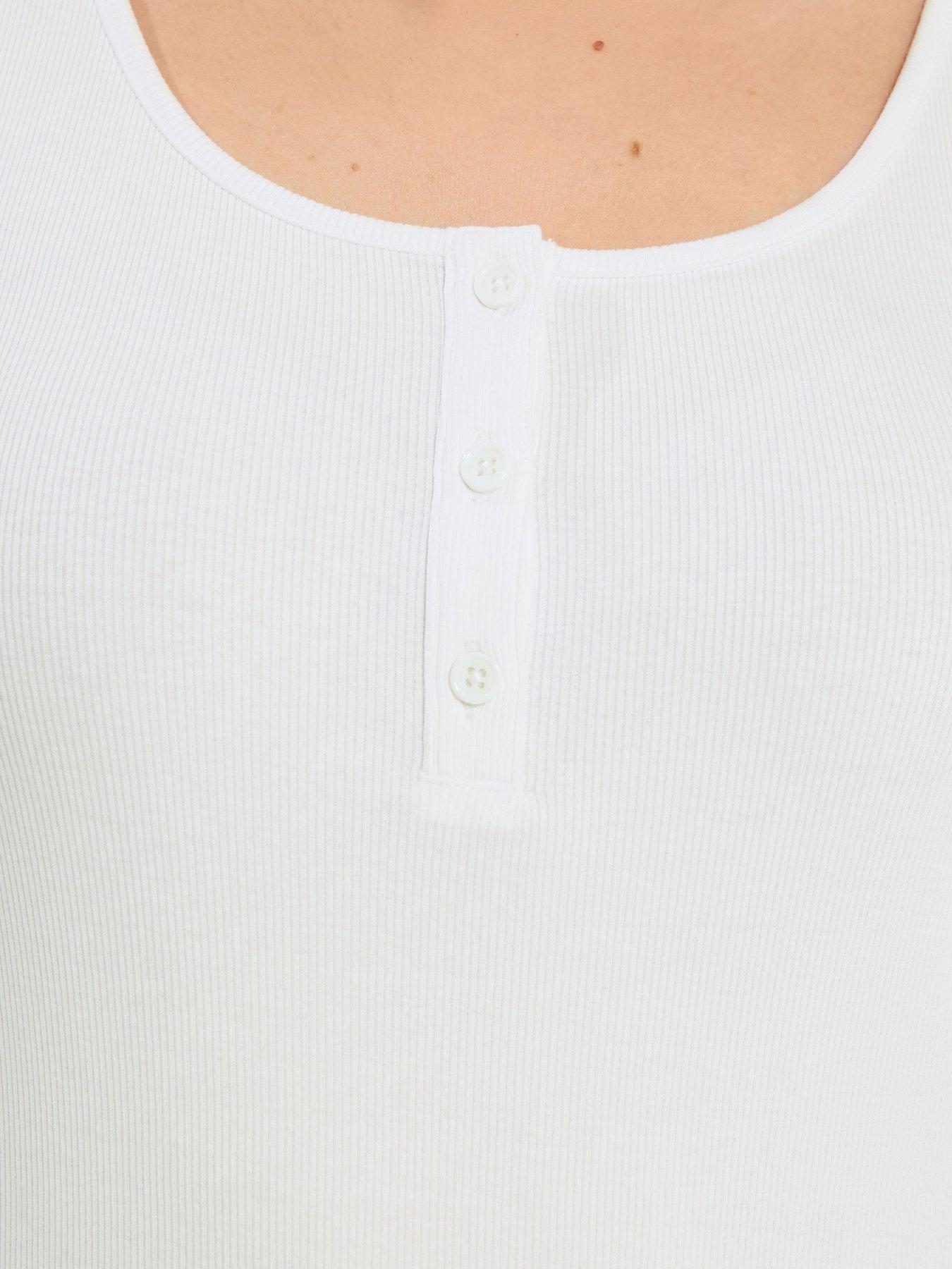  image of long-tall-sally-tall-rib-placket-vest-white