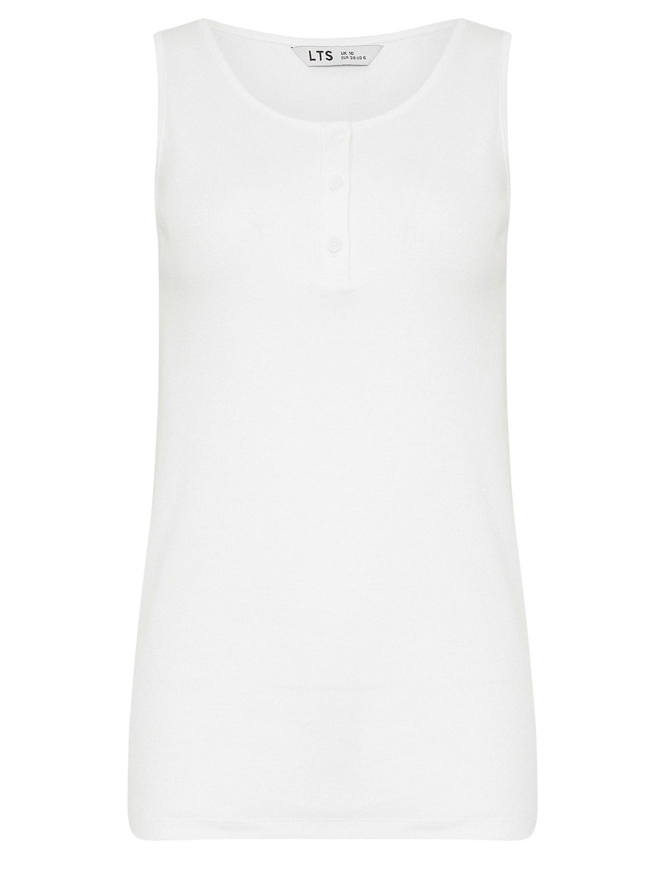  image of long-tall-sally-tall-rib-placket-vest-white