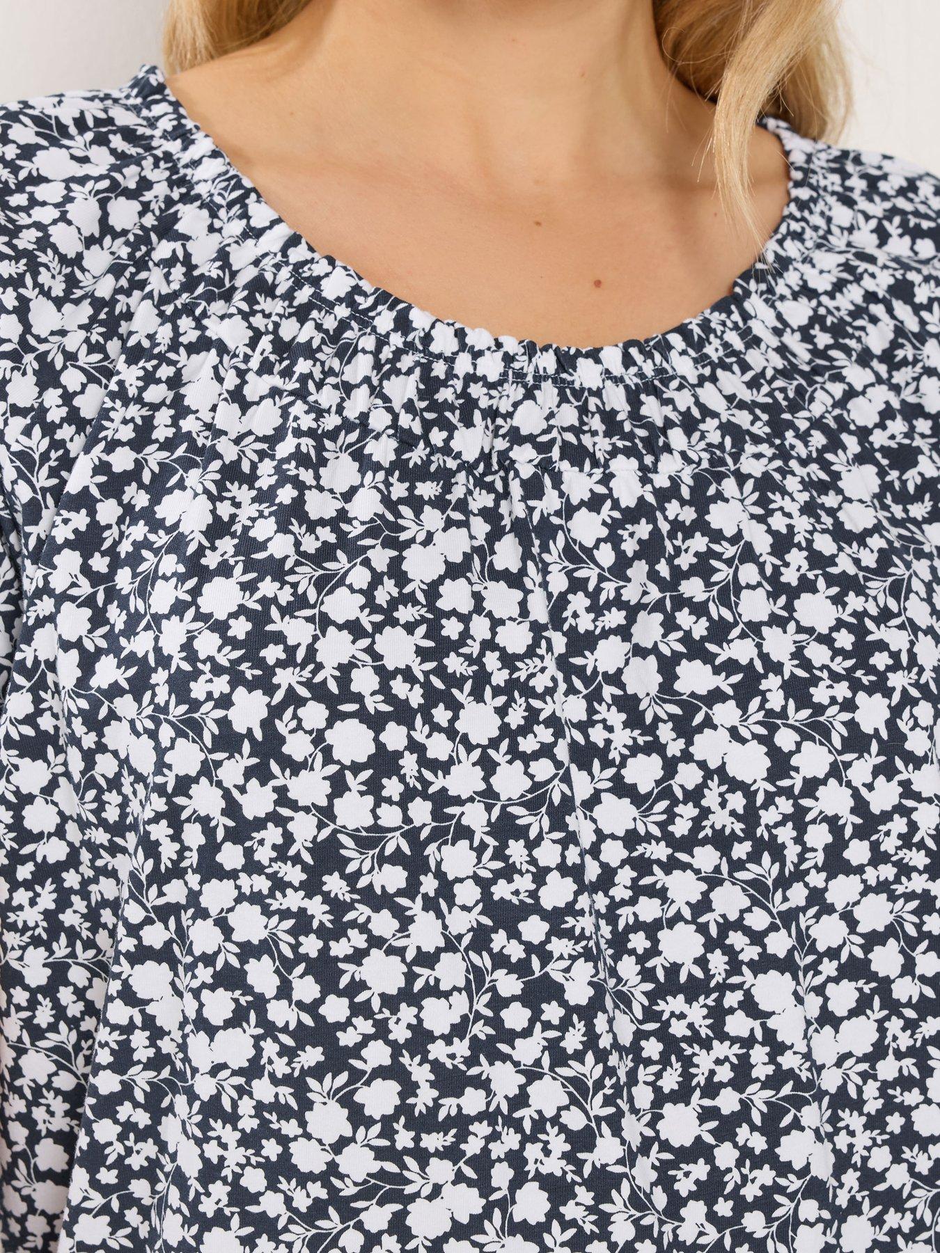 Image 4 of 5 of Long Tall Sally Bubble Hem T-Shirt - Blue