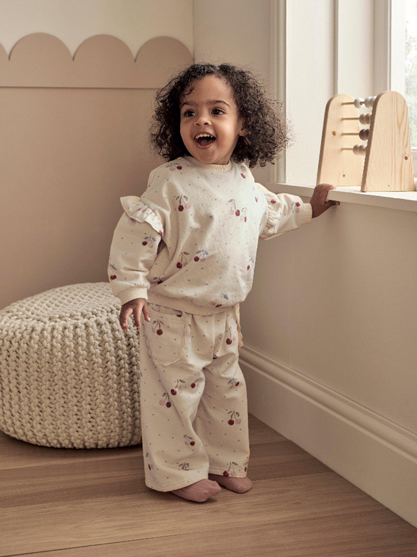 Mamas & Papas Baby Girls Cherry Print Sweatshirt - Cream
