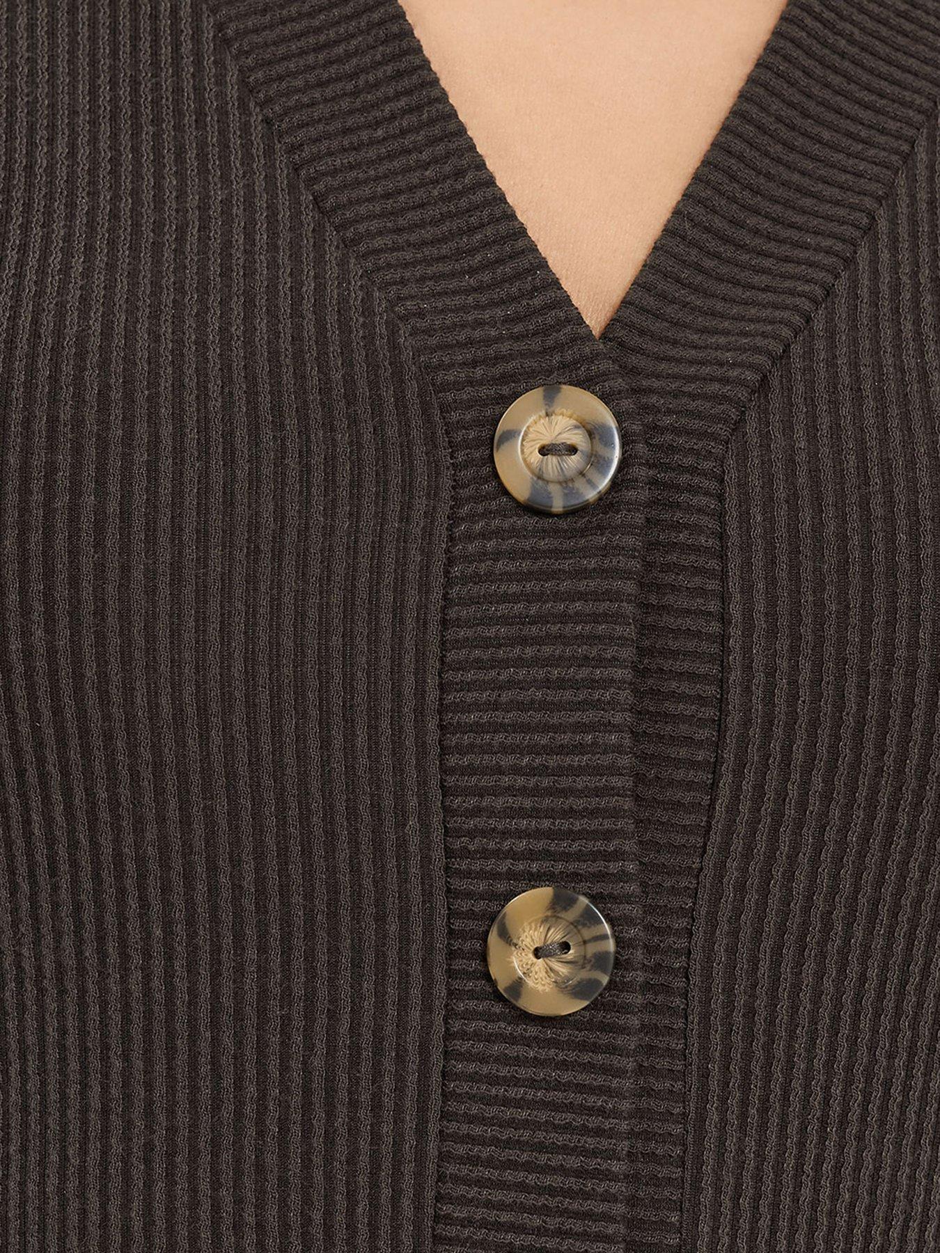  image of long-tall-sally-button-front-top-brown
