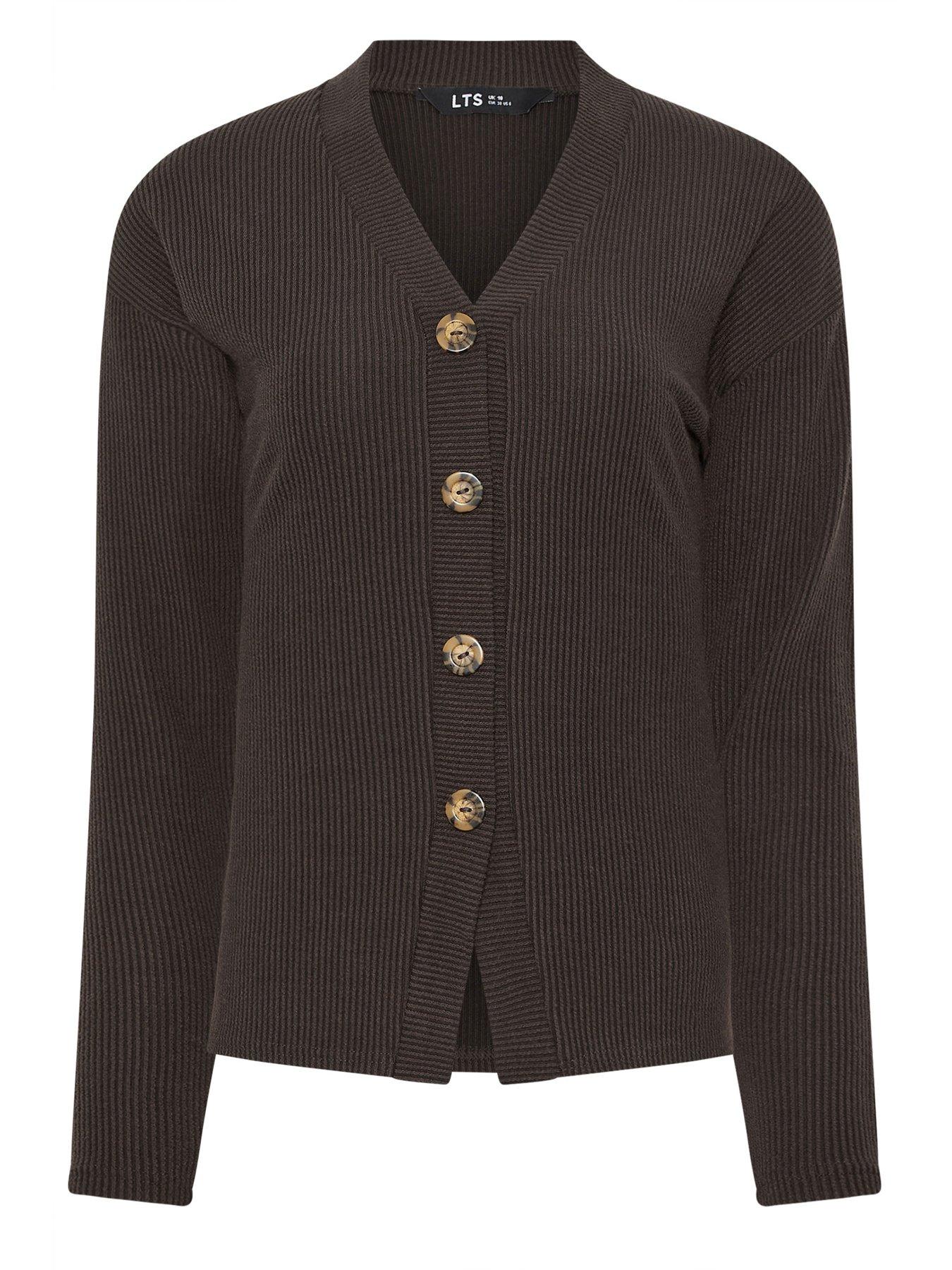  image of long-tall-sally-button-front-top-brown