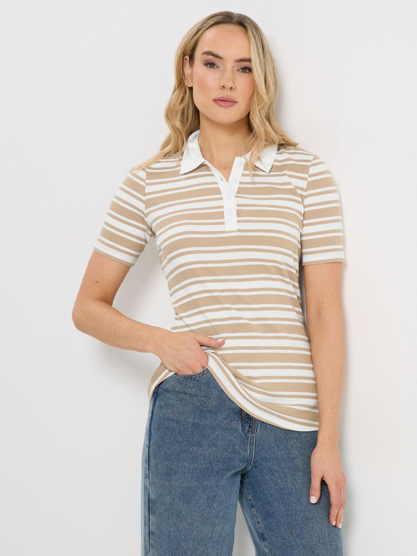 Long Tall Sally Tall Stripe Polo T-shirt