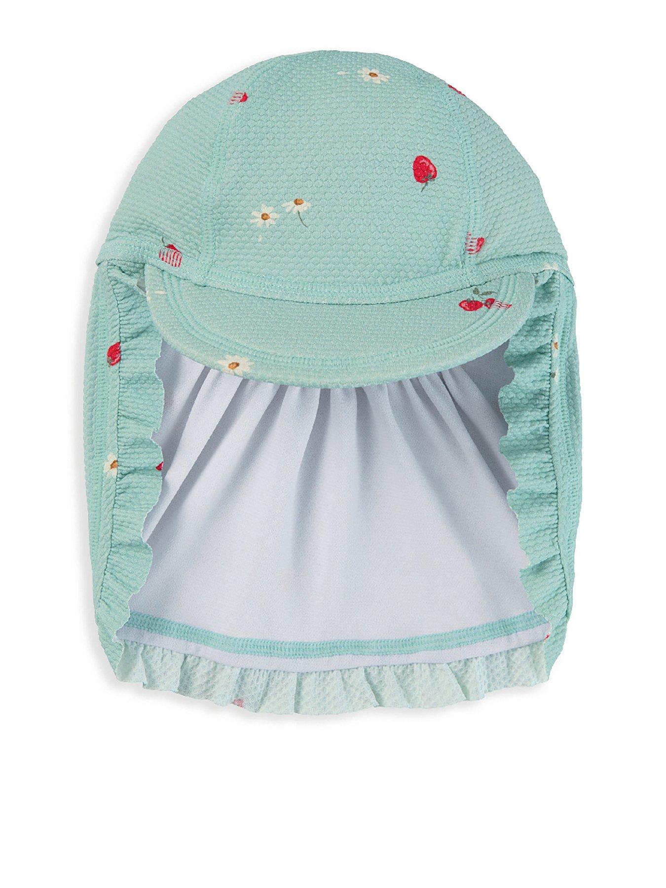 Image 1 of 2 of Mamas & Papas Baby Girls Strawberry Peaked Sunhat