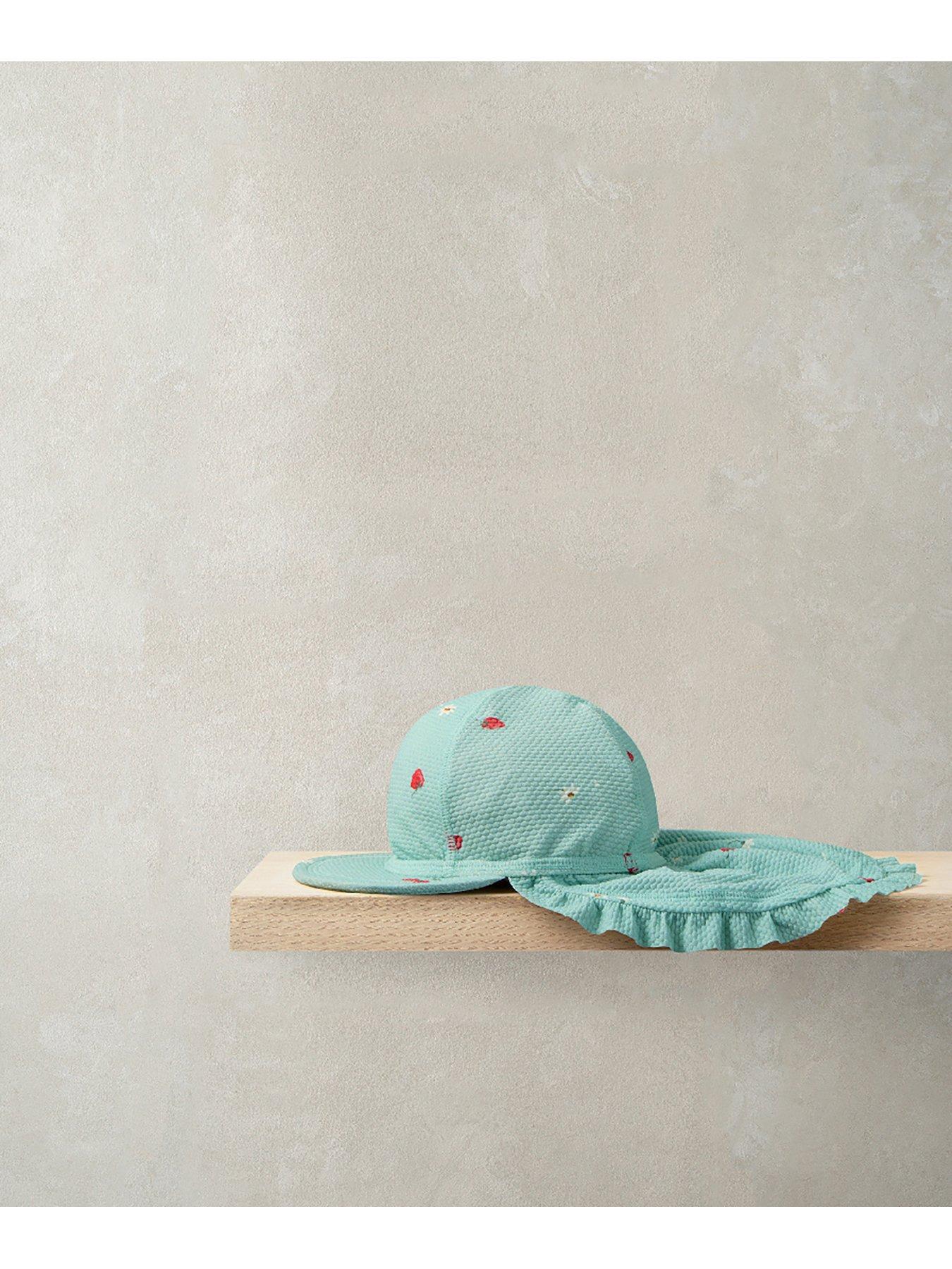 Image 2 of 2 of Mamas & Papas Baby Girls Strawberry Peaked Sunhat