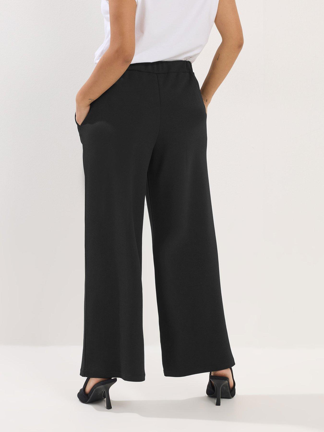  image of pixiegirl-petite-pintuck-scuba-trouser-black