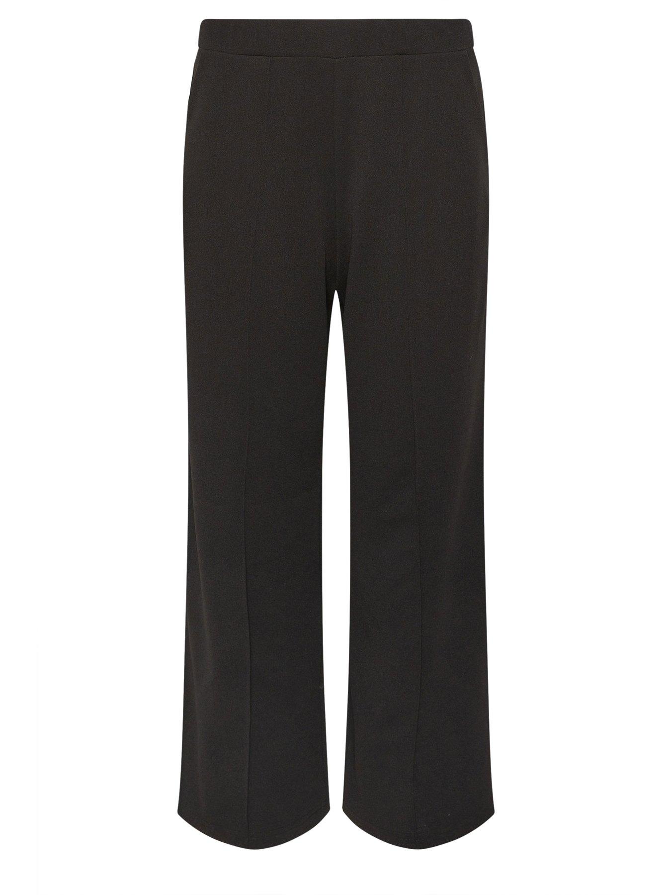  image of pixiegirl-petite-pintuck-scuba-trouser-black