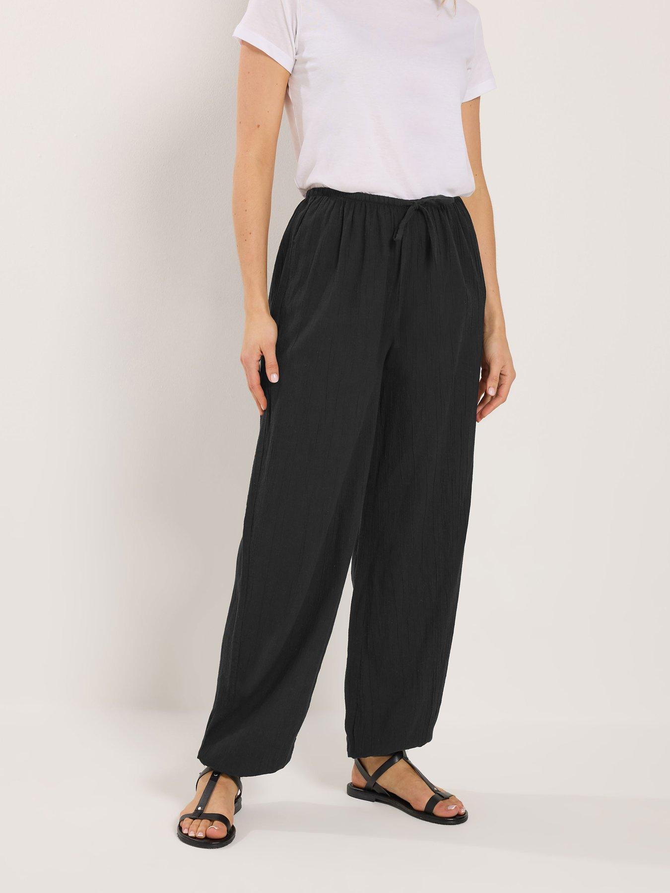 Image 1 of 5 of Long Tall Sally Gathered Hem Trouser 36" - Black