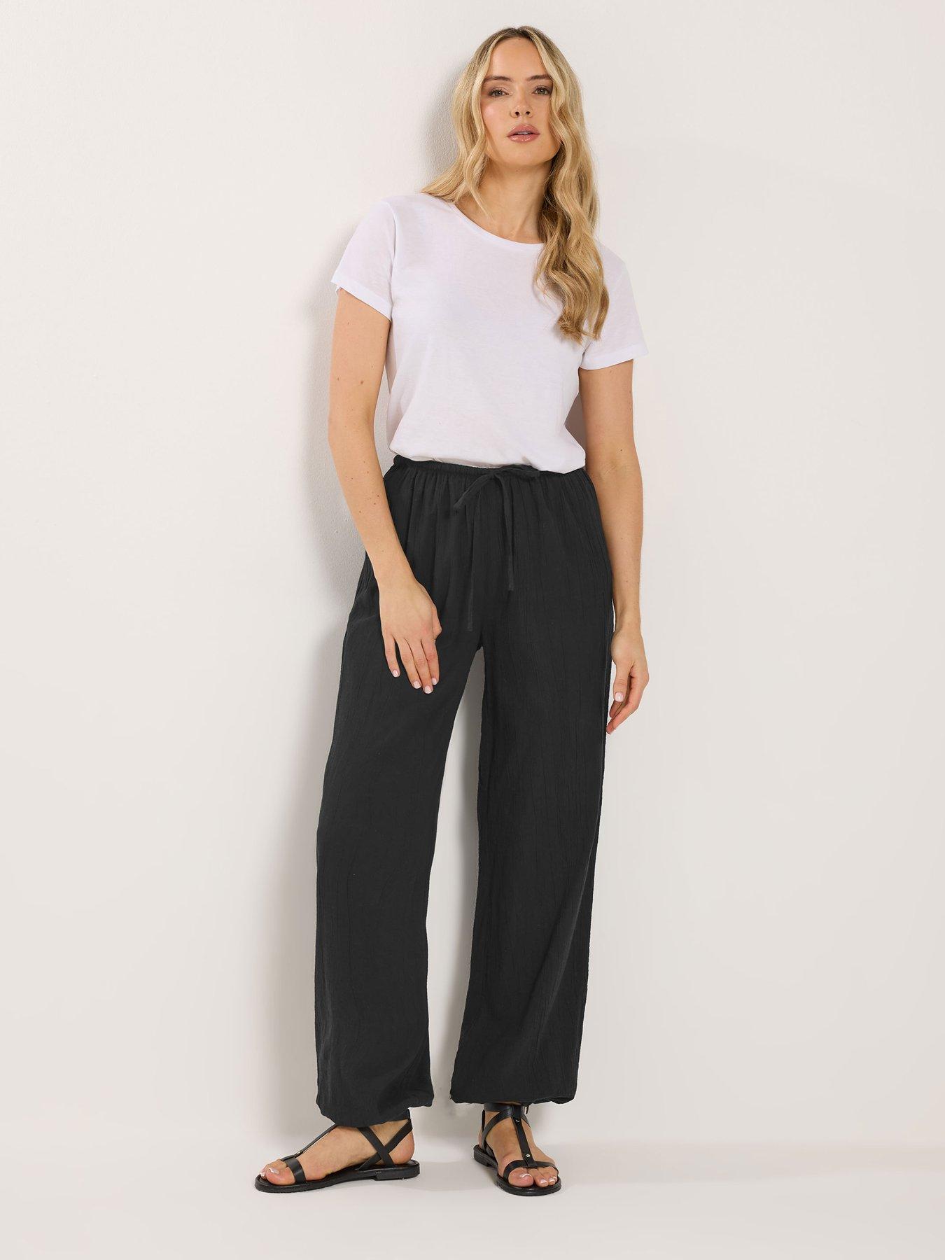 Image 3 of 5 of Long Tall Sally Gathered Hem Trouser 36" - Black