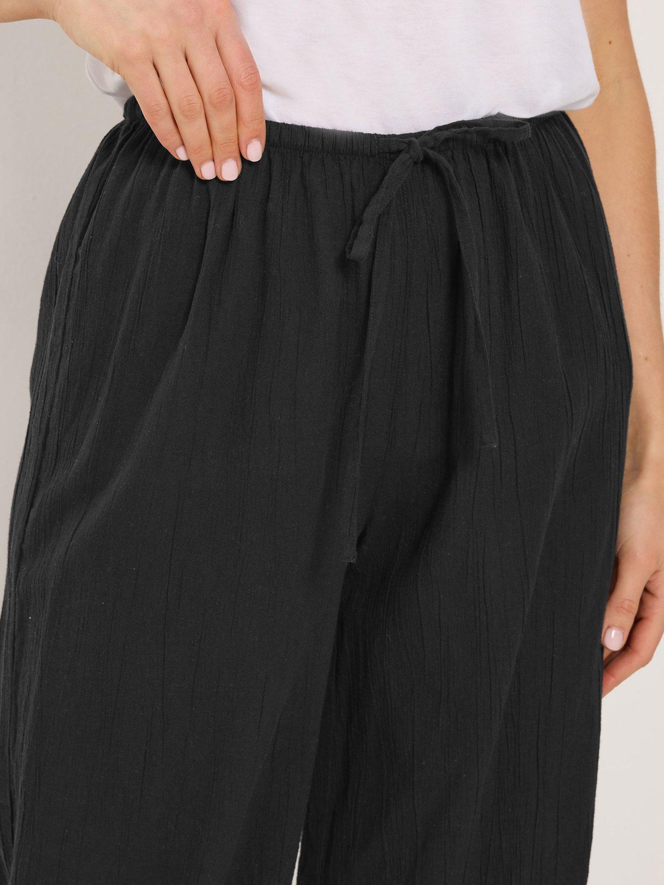 Image 4 of 5 of Long Tall Sally Gathered Hem Trouser 36" - Black