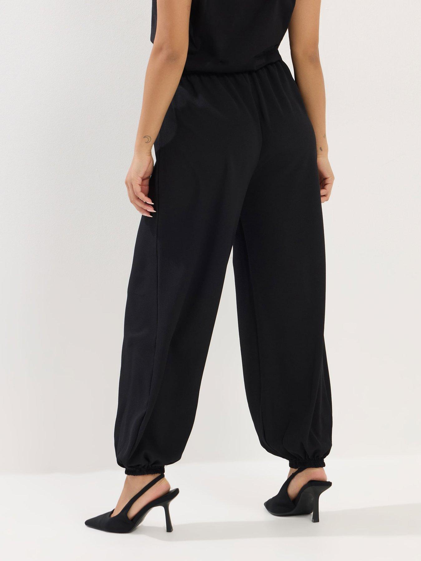 Image 2 of 5 of PixieGirl Petite Balloon Crepe Trouser - Black