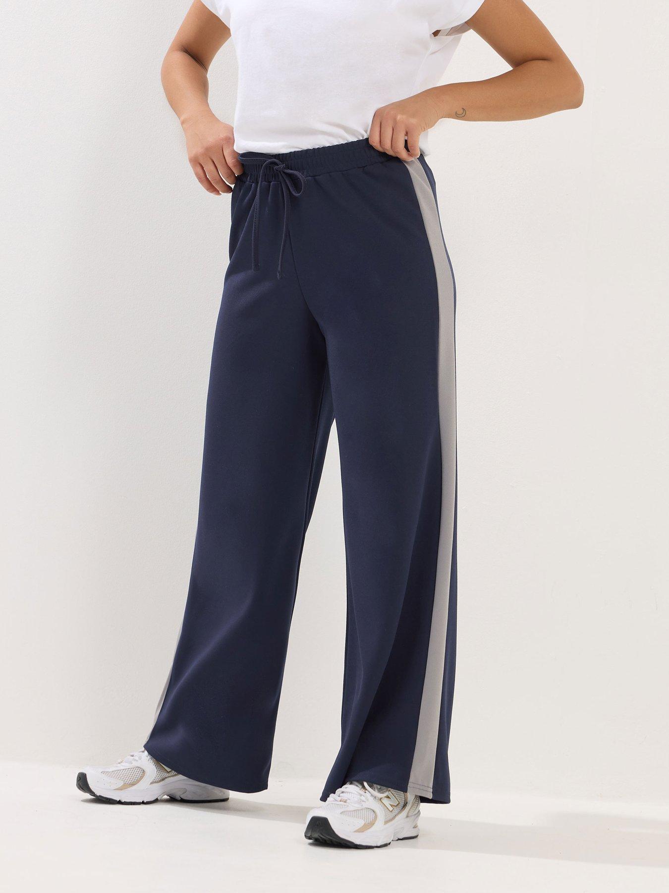 PixieGirl Petite Side Stripe Wide Leg Trouser