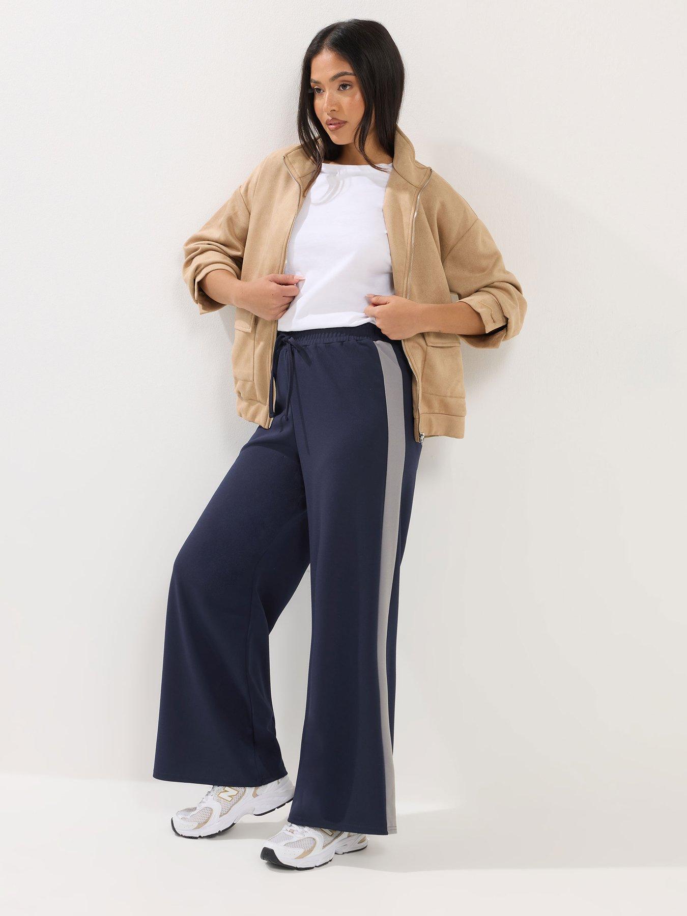 Image 3 of 5 of PixieGirl Petite Side Stripe Wide Leg Trouser