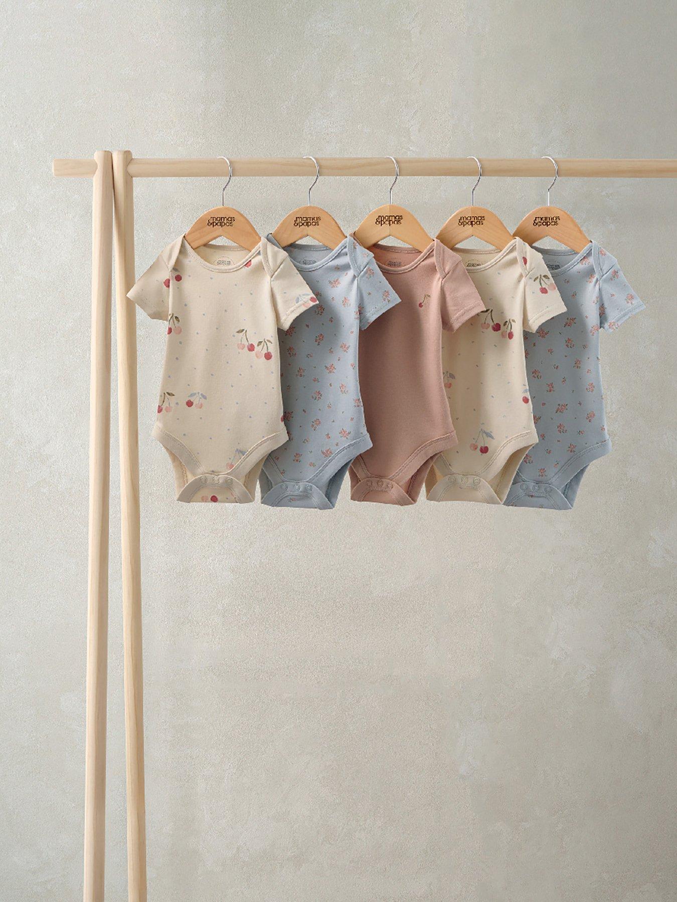Mamas & Papas Baby Girls 5 Pack Cherries Bodysuits - Multi