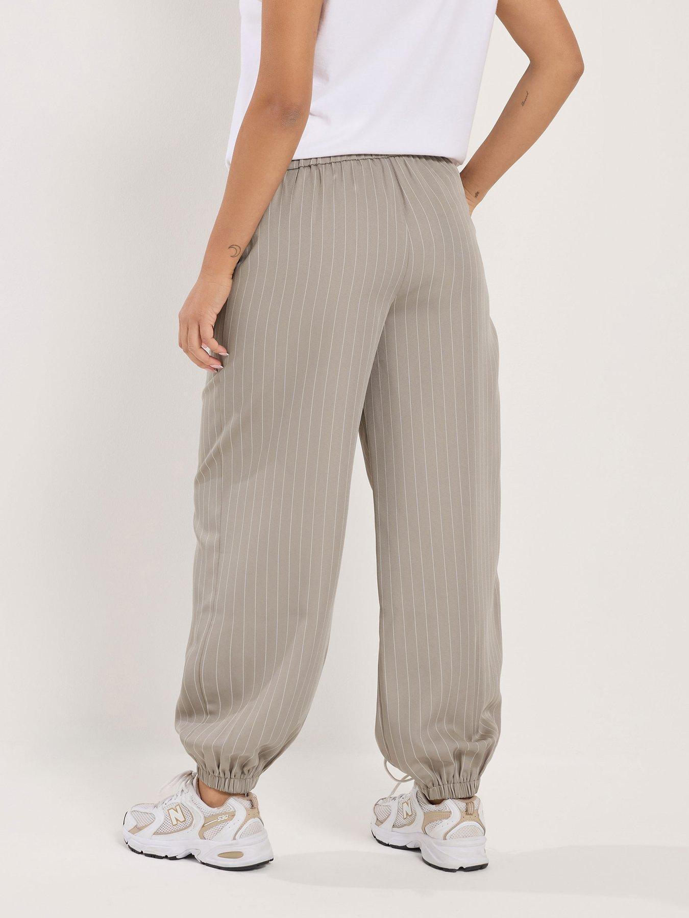 stillFront image of pixiegirl-petite-balloon-pinstripe-trouser