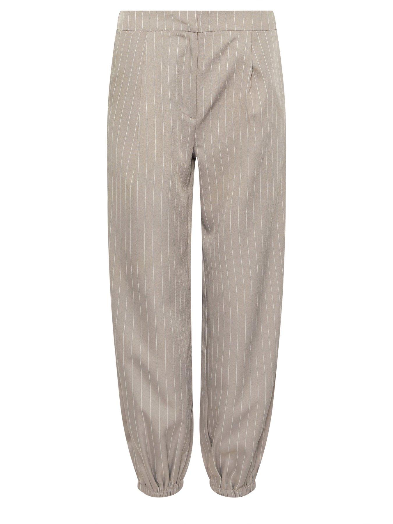 Image 5 of 5 of PixieGirl Petite Balloon Pinstripe Trouser - Grey