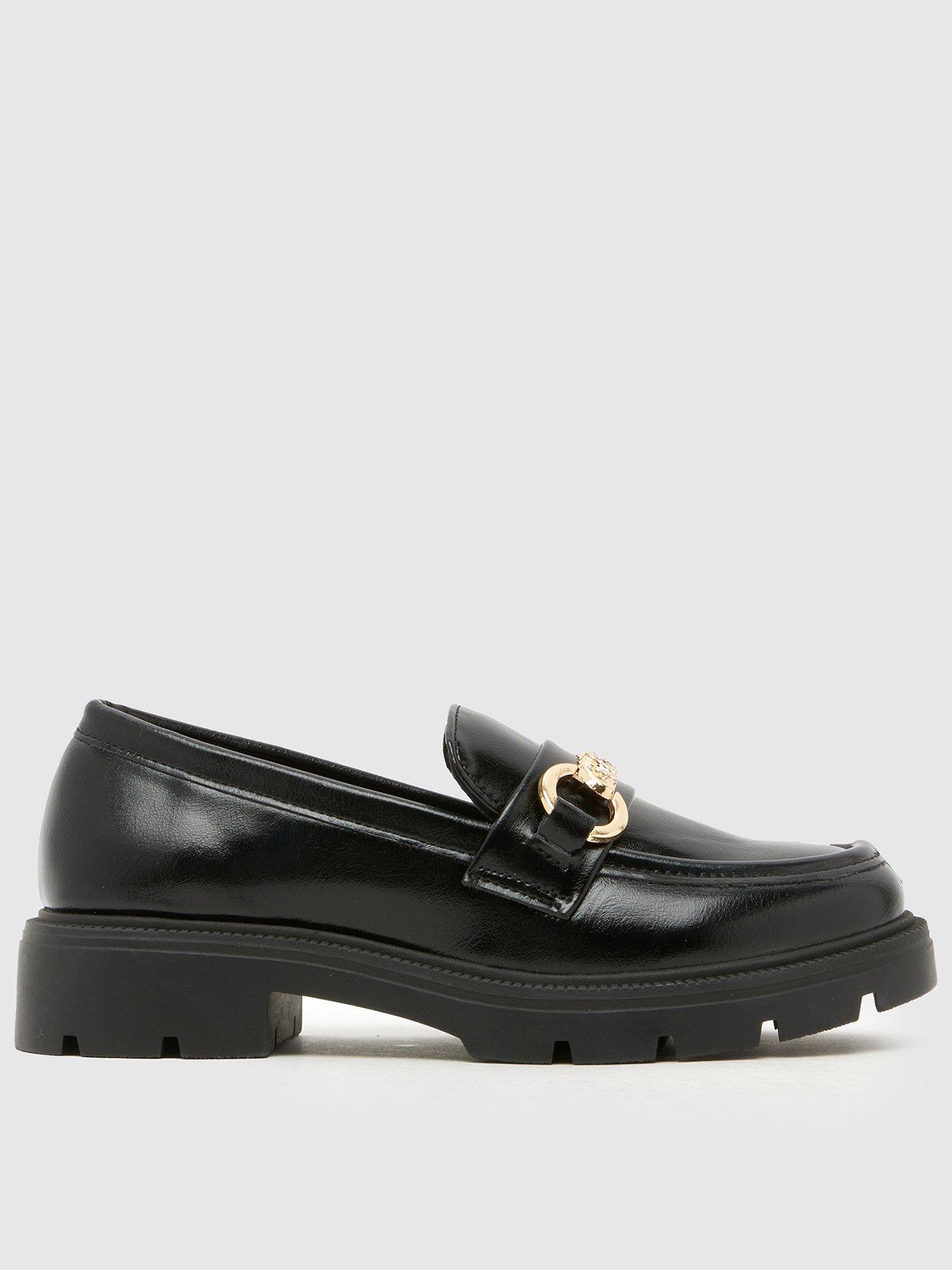 Schuh Junior Loyalty Chunky Love Heart Loafer - Black