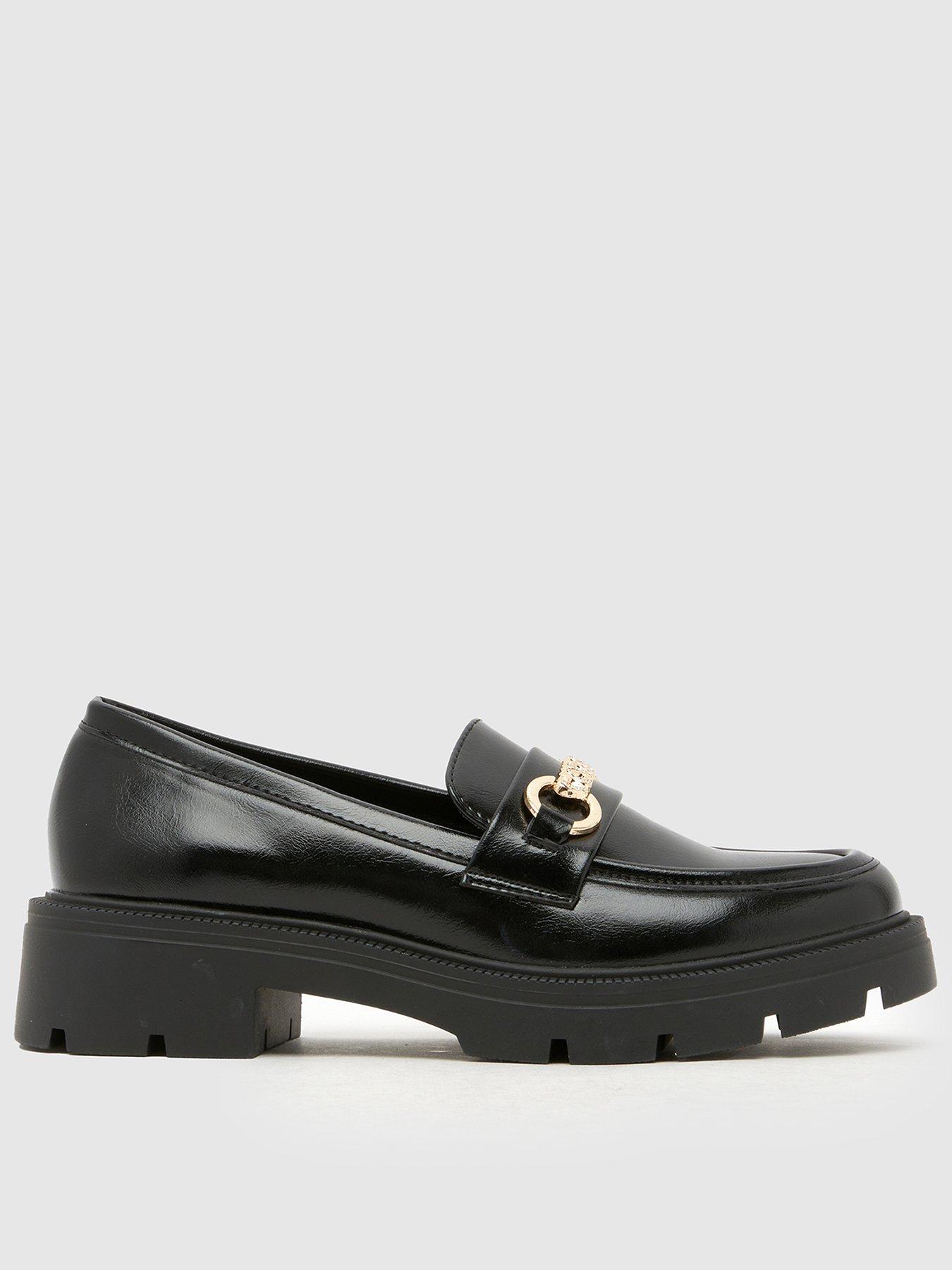 Schuh Youth Loyalty Chunky Love Heart Loafer - Black