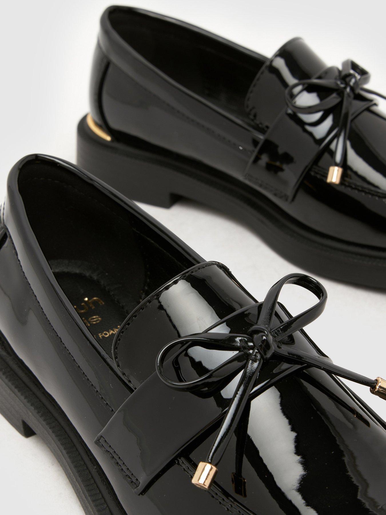  image of schuh-junior-liking-tassel-bow-loafer-black