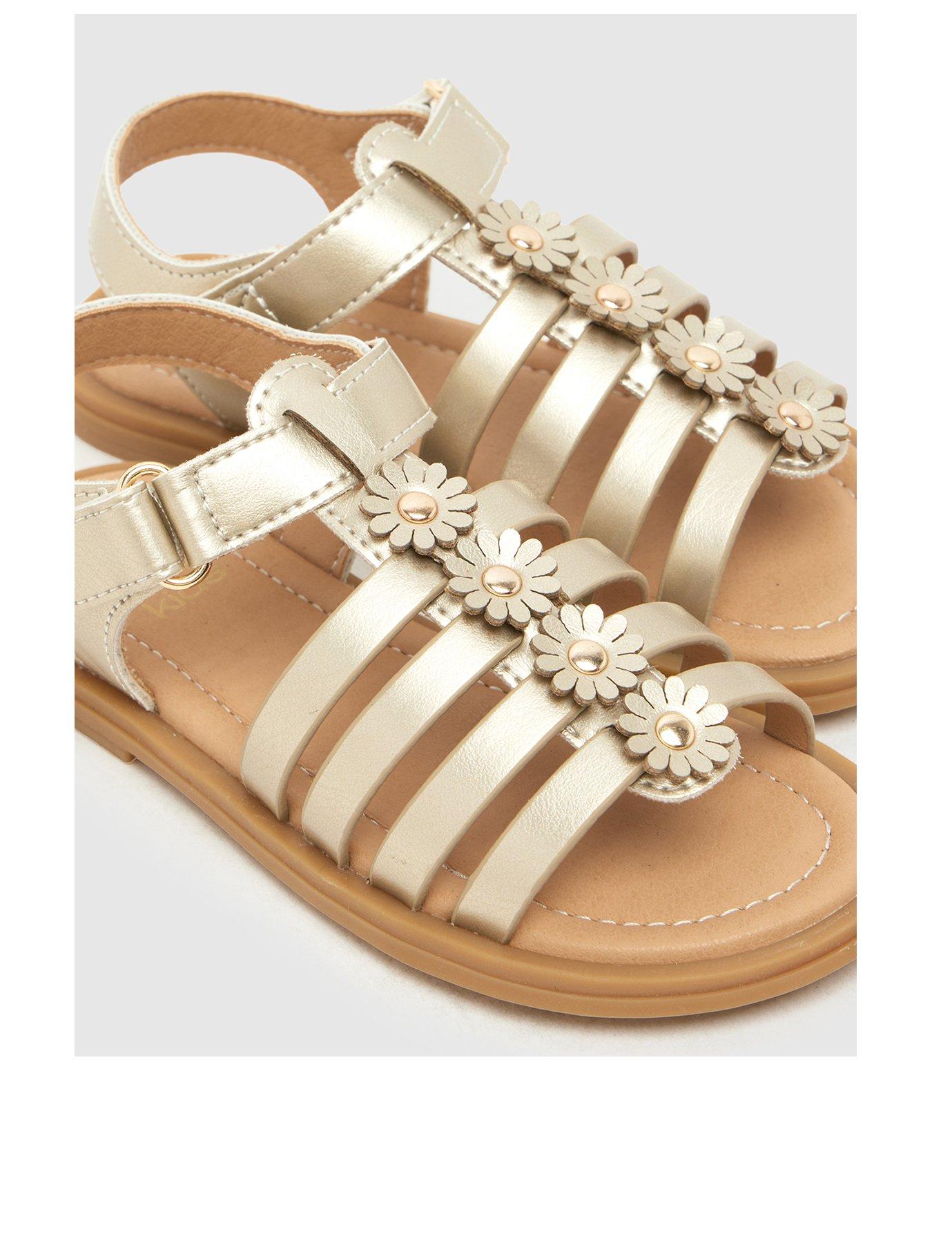 Image 2 of 4 of Schuh Toddler Thistle Gladiator Flower Sandal - Gold