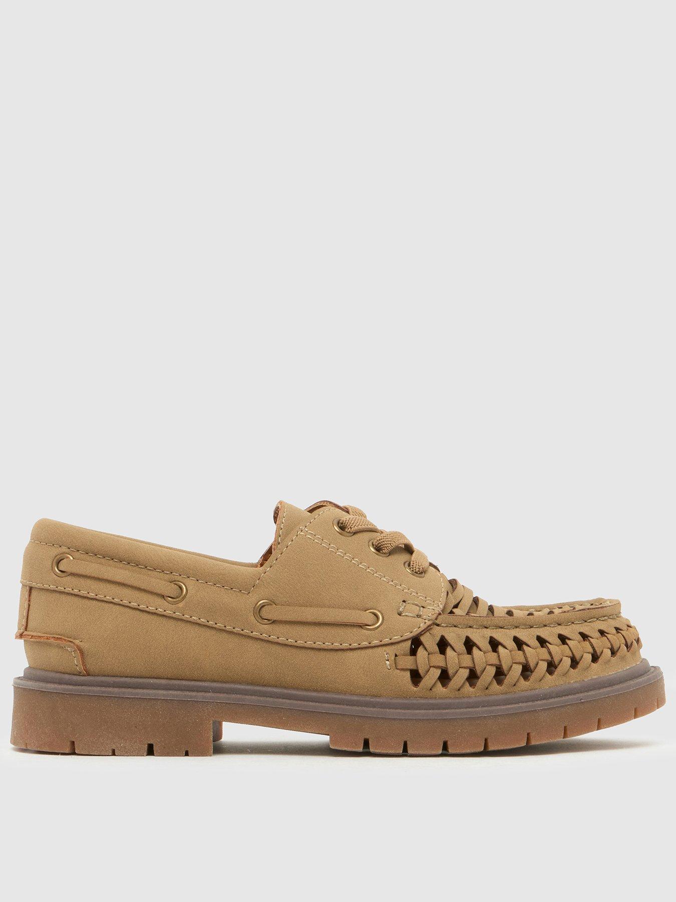 Image 1 of 4 of Schuh Junior Lonely Woven Lace Up - Brown