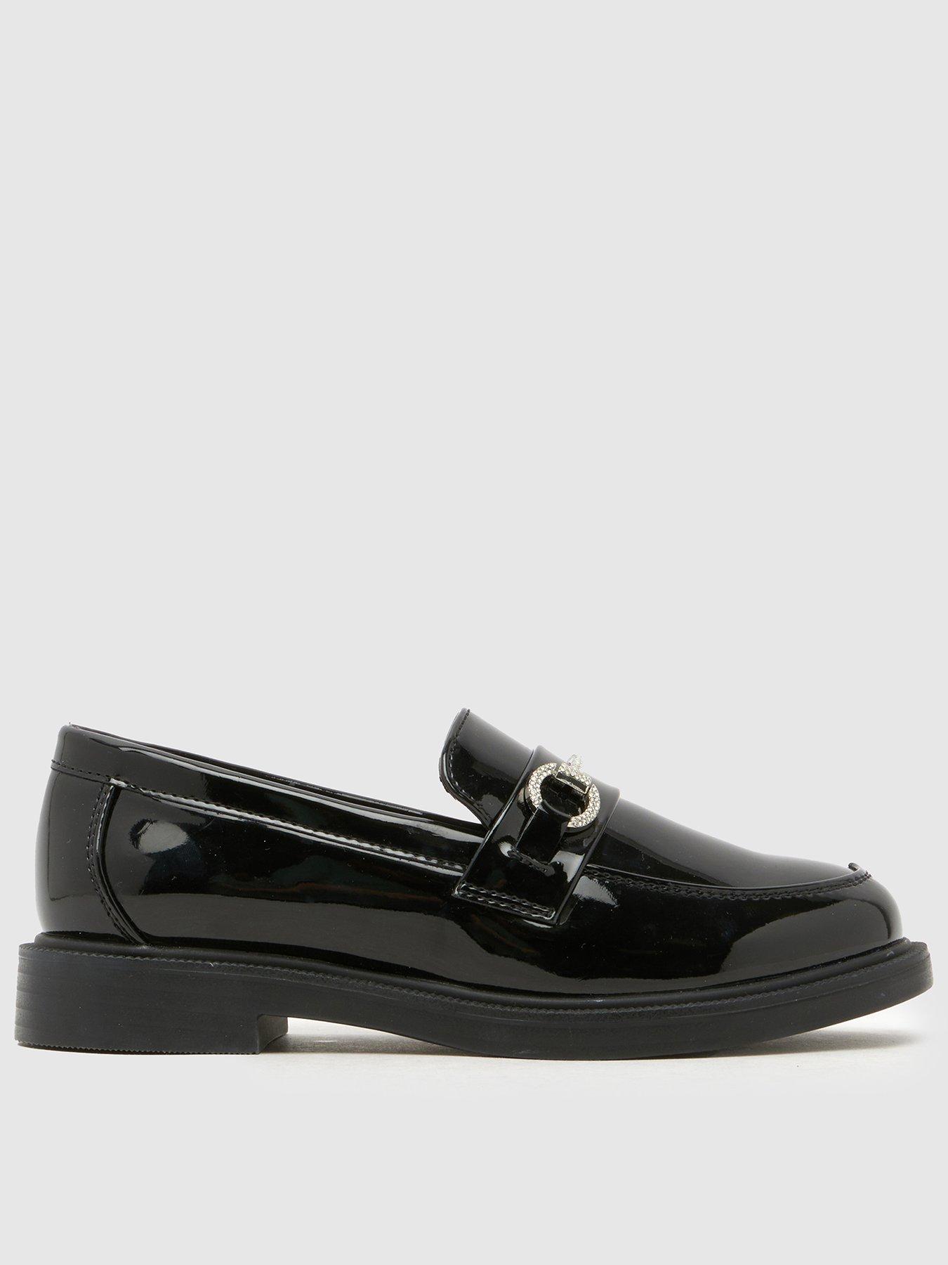 Schuh Junior Laura Embellished Snaffle Loafer - Black