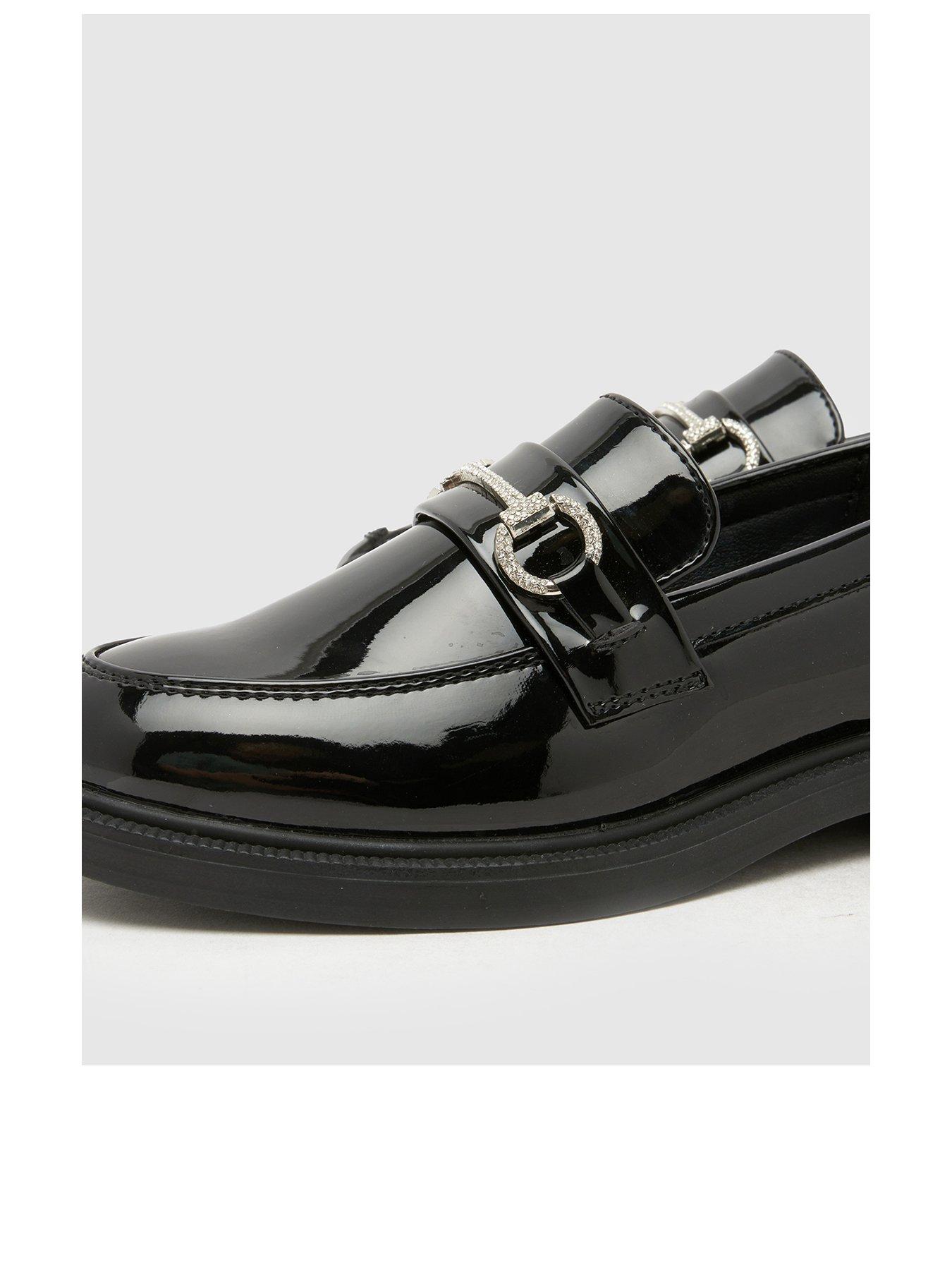 Image 3 of 4 of Schuh Junior Laura Embellished Snaffle Loafer - Black