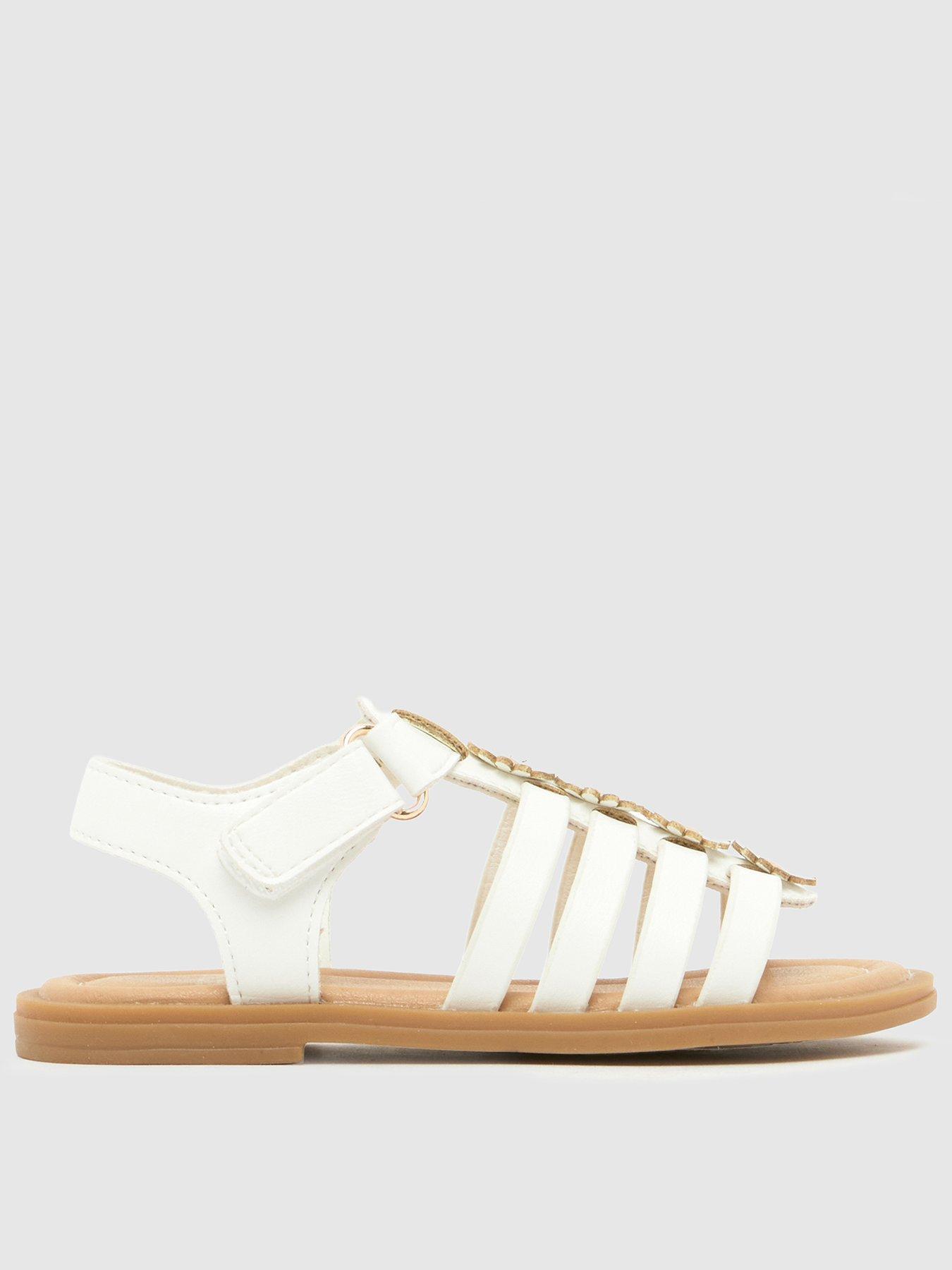 Image 1 of 4 of Schuh Toddler Thistle Gladiator Flower Sandal - White