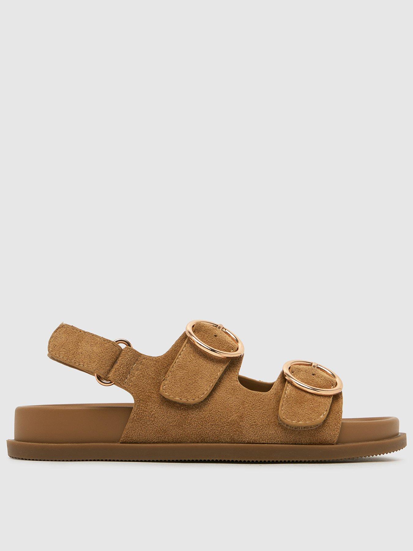 Schuh Junior Twist Velcro Footbed Sandal - Brown