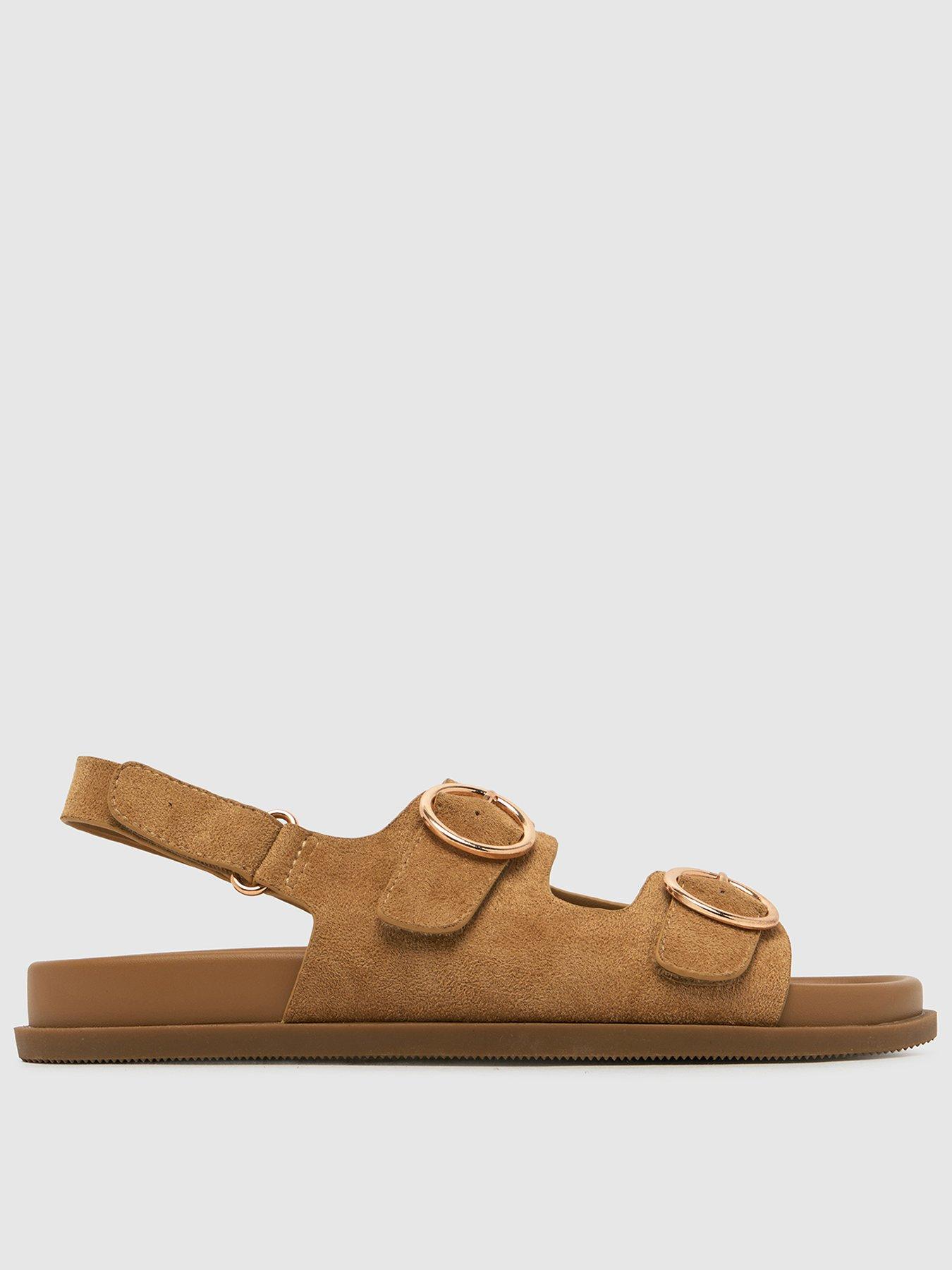 Image 1 of 4 of Schuh Youth Twist Velcro Footbed Sandal - Beige