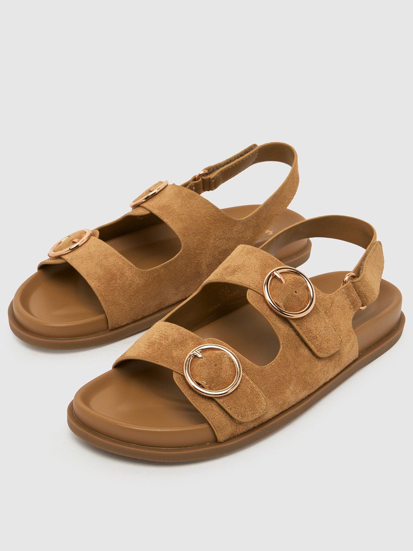 Image 3 of 4 of Schuh Youth Twist Velcro Footbed Sandal - Beige