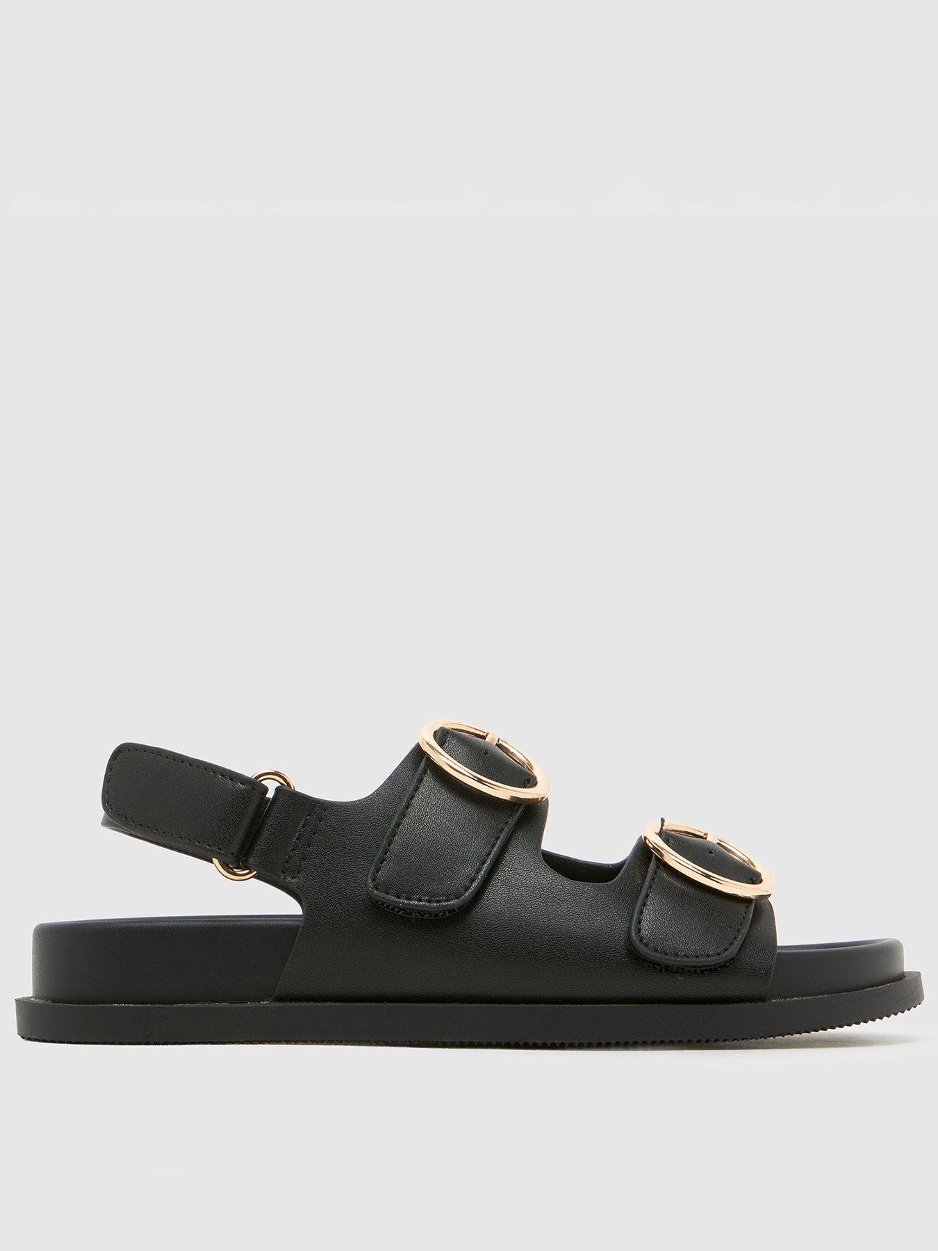 front image of schuh-junior-twist-velcro-footbed-sandal