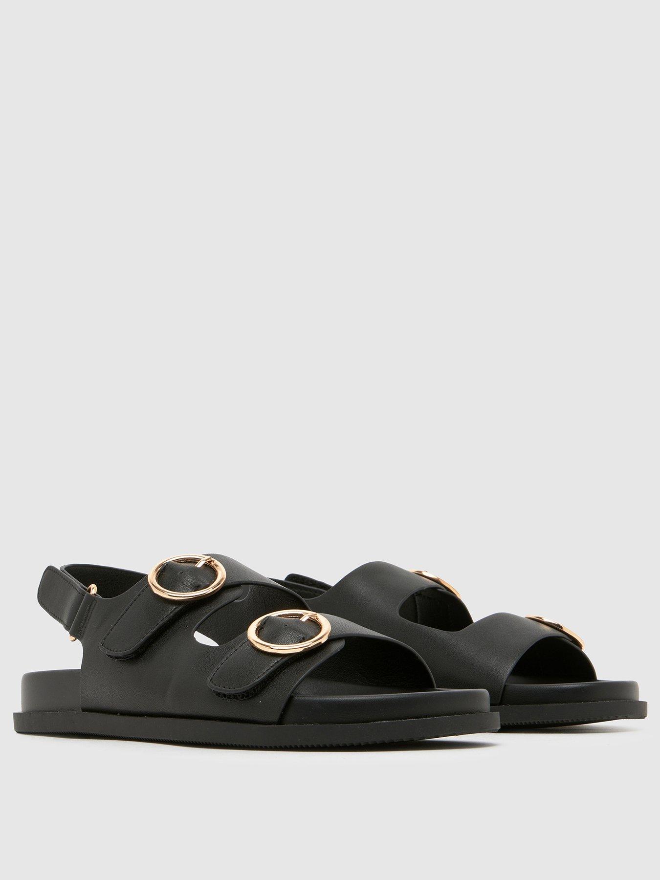 Image 2 of 4 of Schuh Youth Twist Velcro Footbed Sandal - Black
