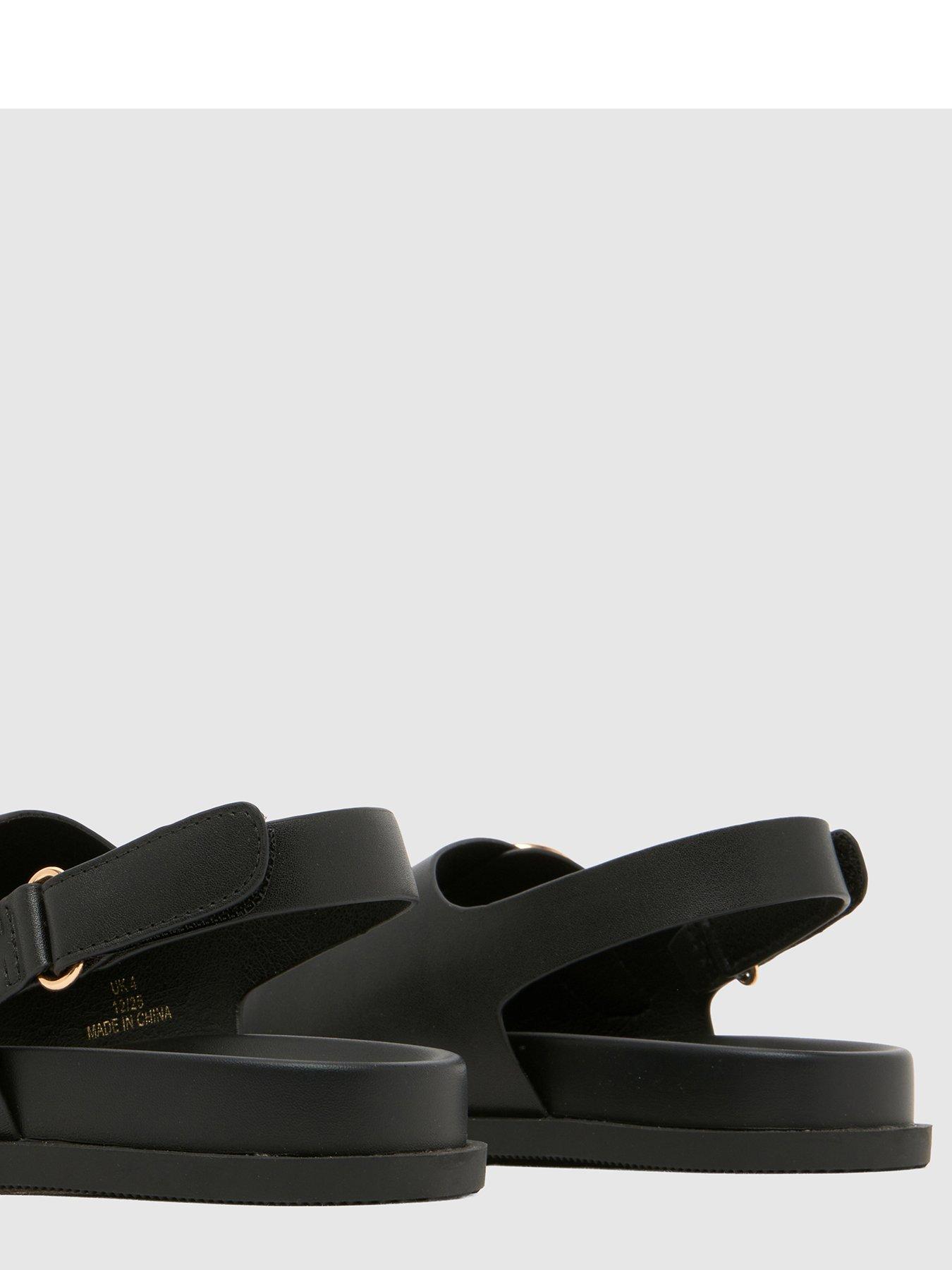 Image 4 of 4 of Schuh Youth Twist Velcro Footbed Sandal - Black