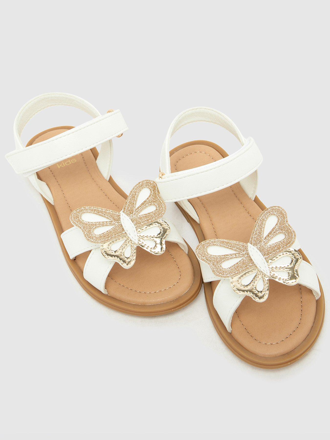 Image 1 of 4 of Schuh Junior Tropical Butterfly Sandal - White