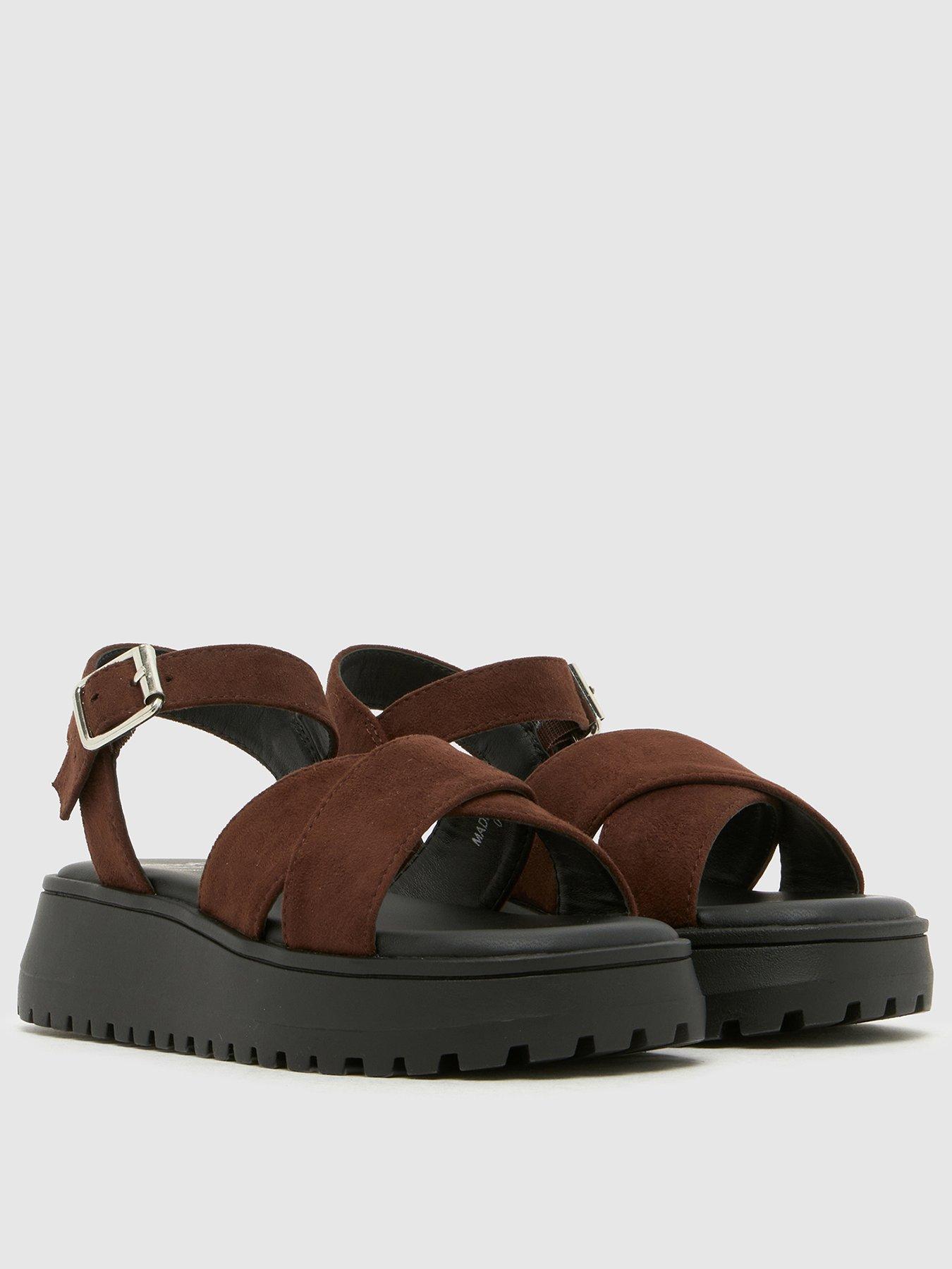 Image 2 of 4 of Schuh Junior Thankful Cross Strap Sandal - Brown