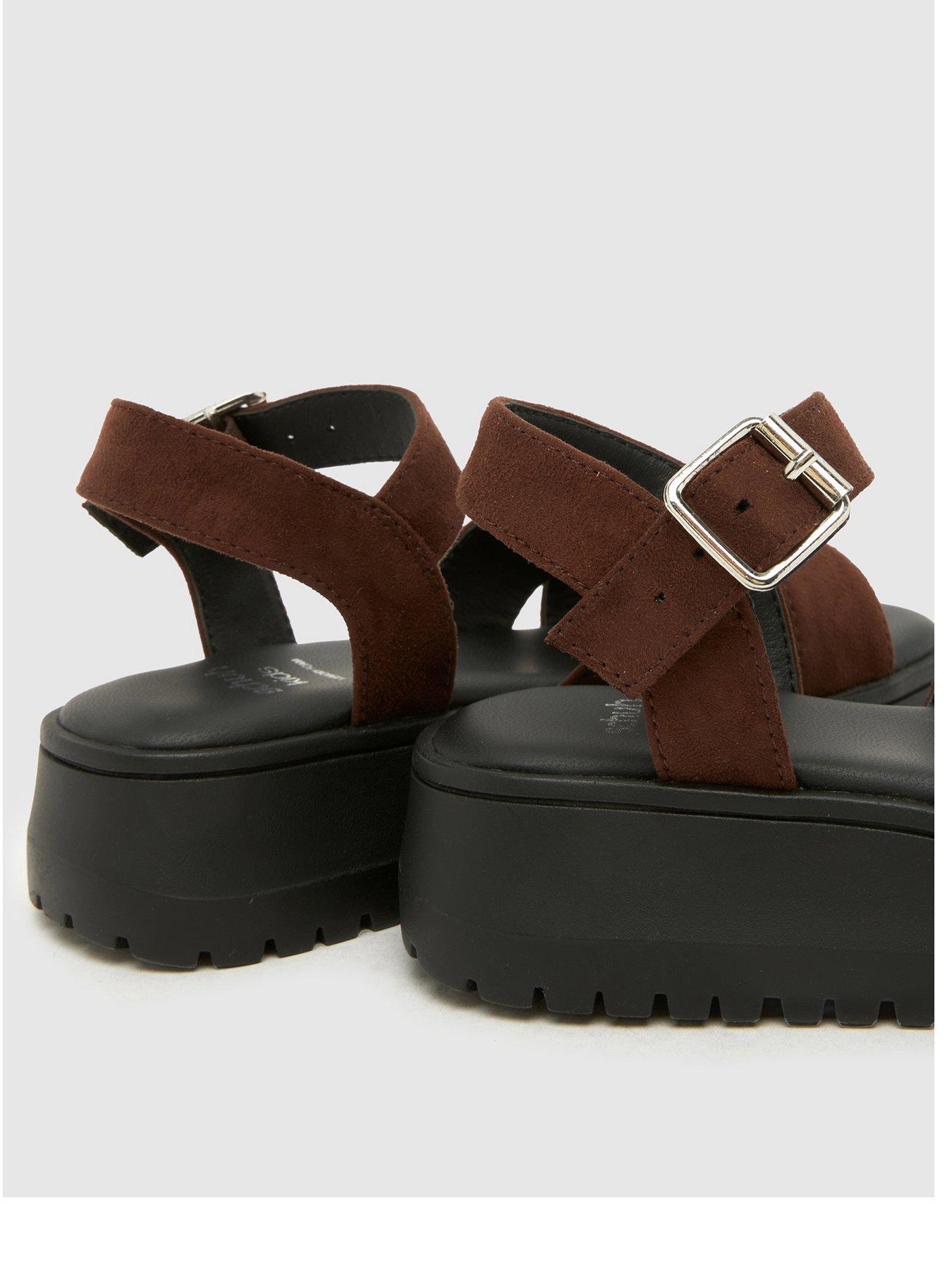 Image 3 of 4 of Schuh Junior Thankful Cross Strap Sandal - Brown